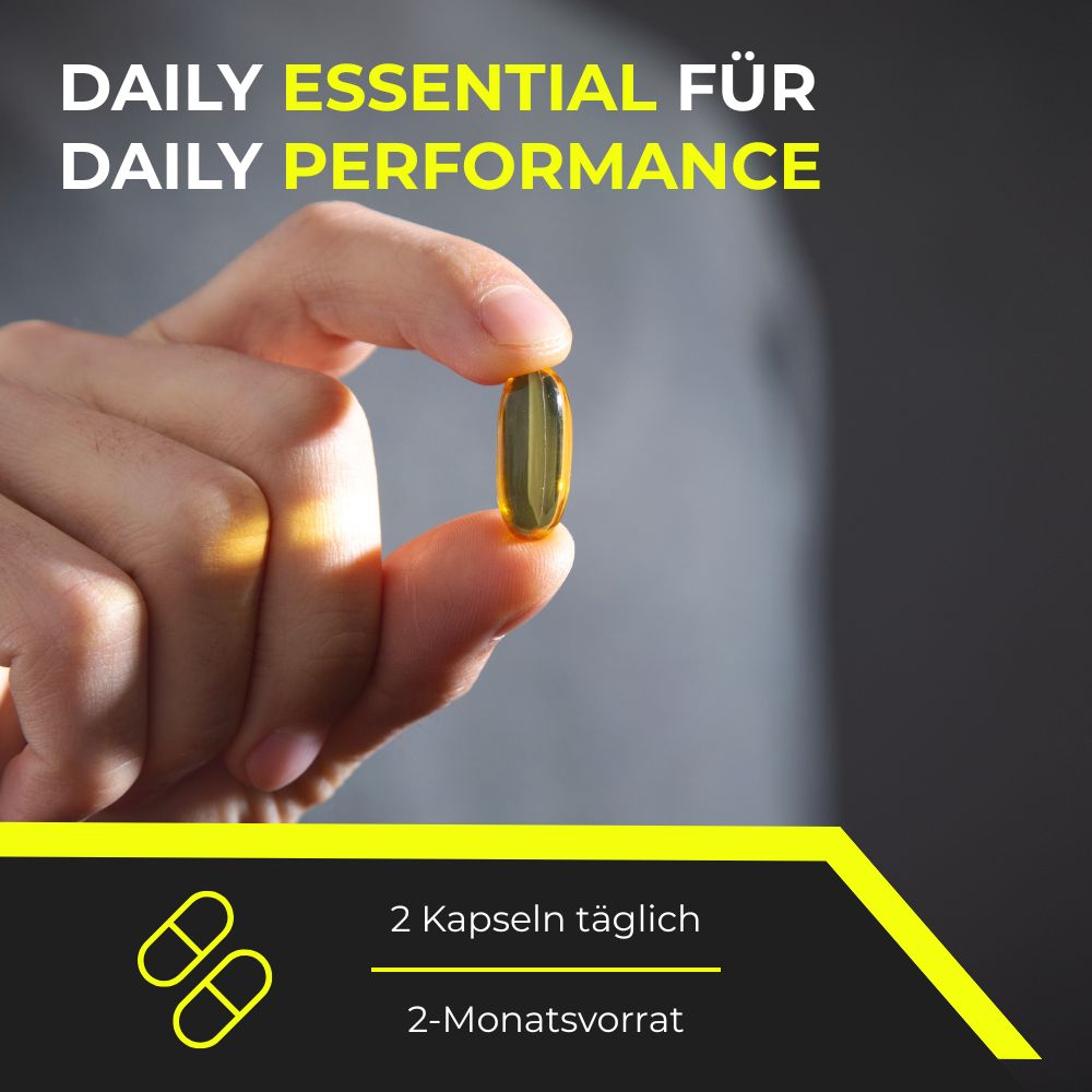 Body Ex® Omega 3 + D3 & K2 Kapseln, Omega aus Algenöl, 100% vegan