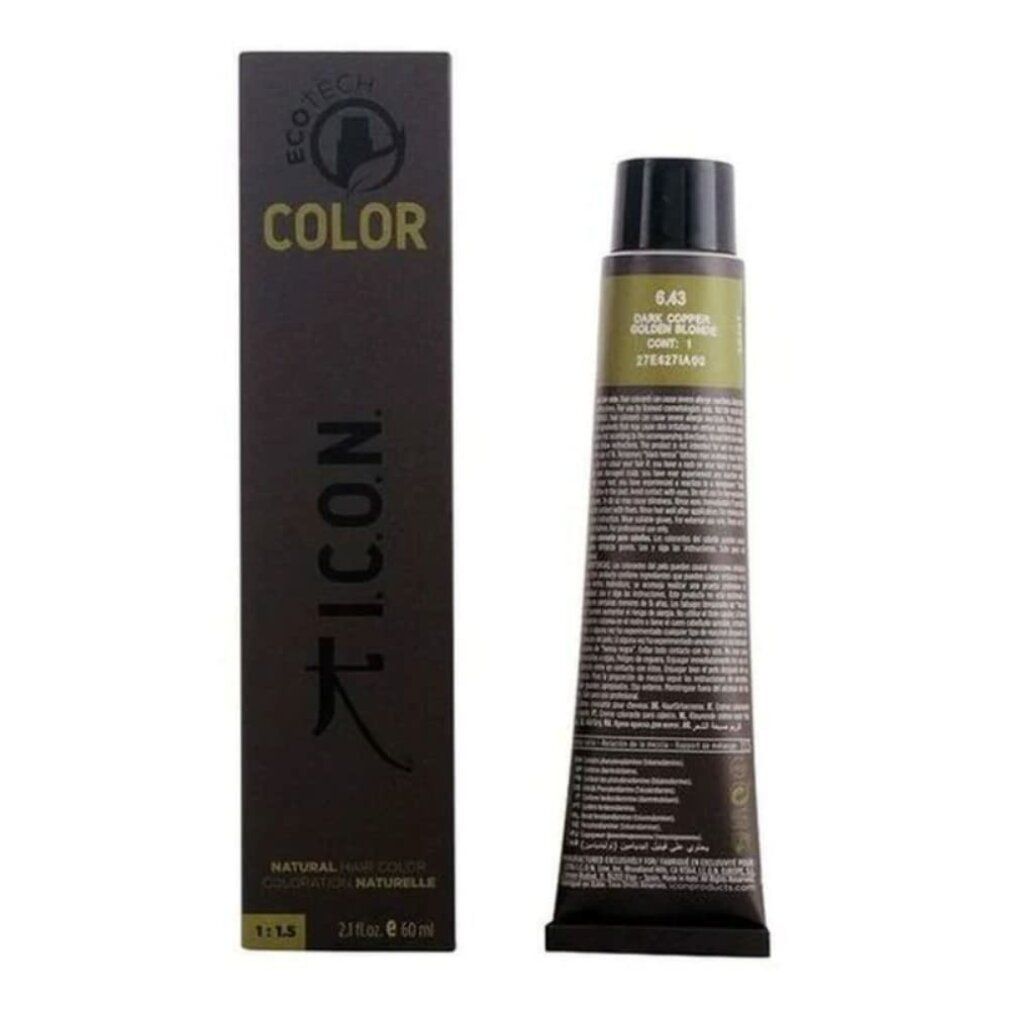 Icon Ecotech Color Colore Naturale per Capelli 6.43 Biondo Scuro Rame Dorato