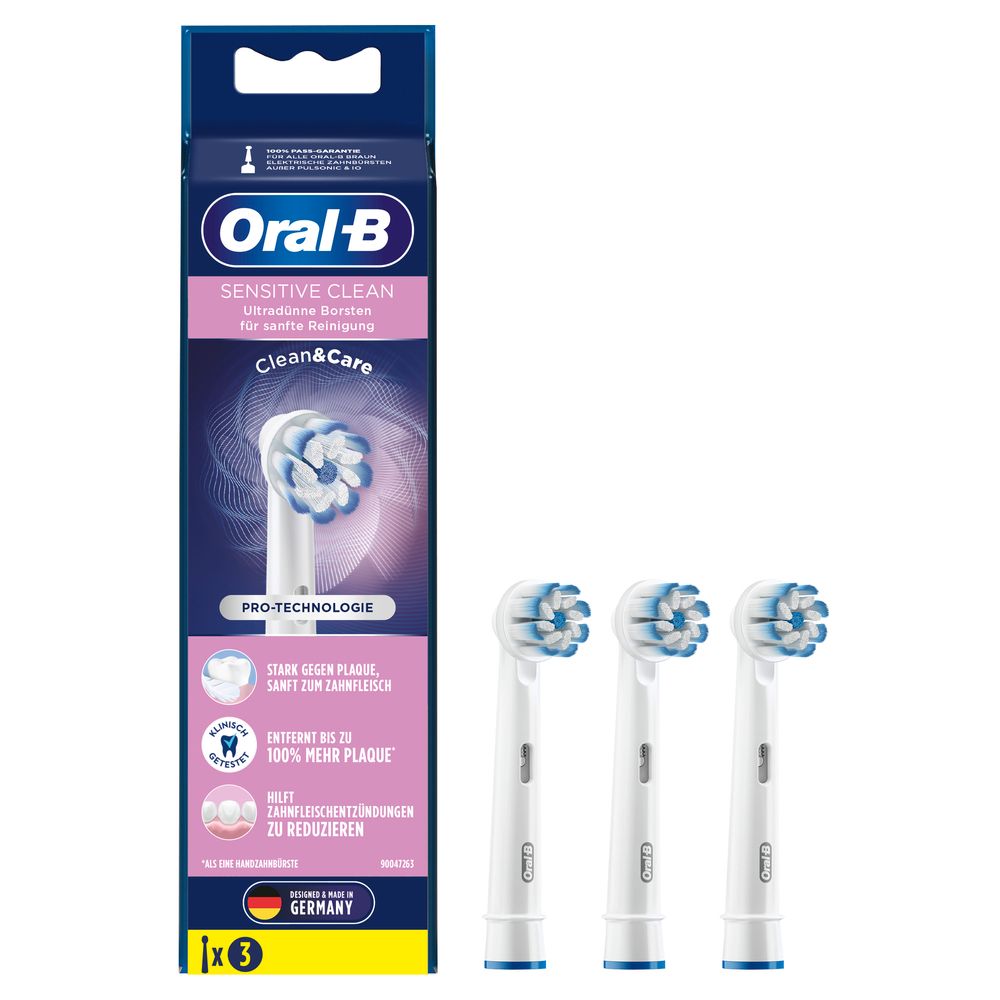 Oral-B - Aufsteckbürsten 'Sensitive Clean' in Weiß