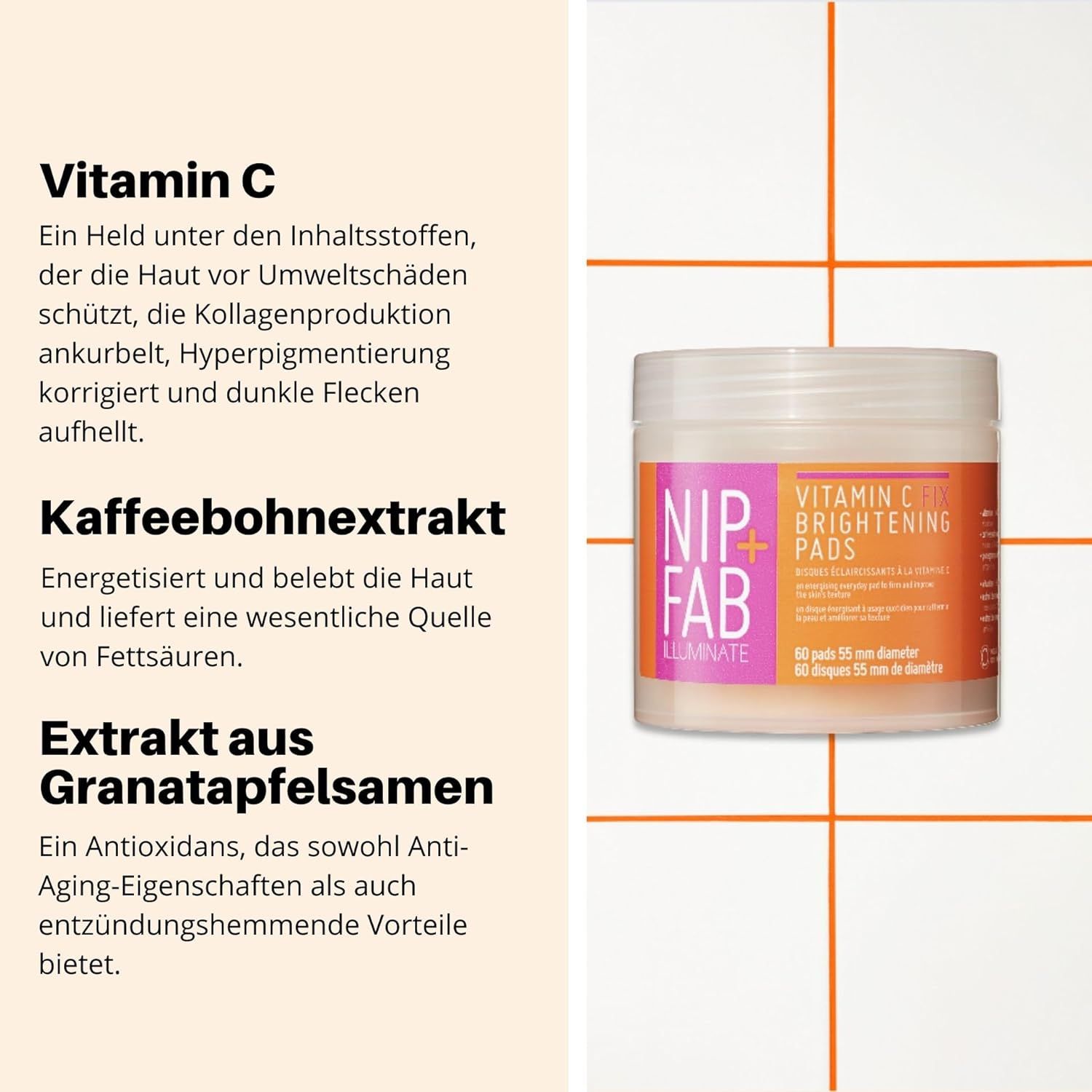 Nip+Fab Vitamin C Fix Aufhellende Gesichtspads