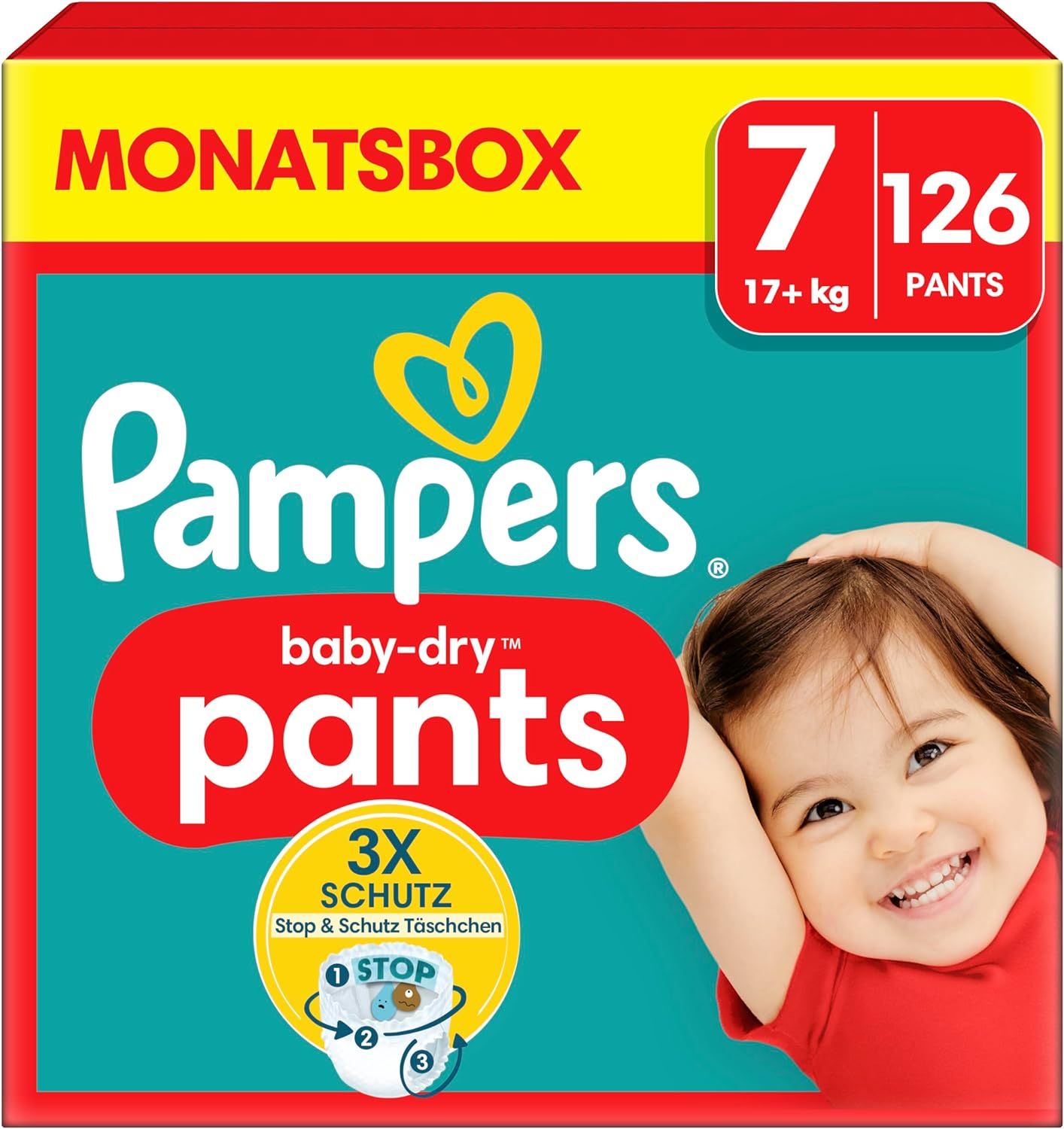 Pampers Windeln Pants Größe 7 (17kg+) Baby-Dry