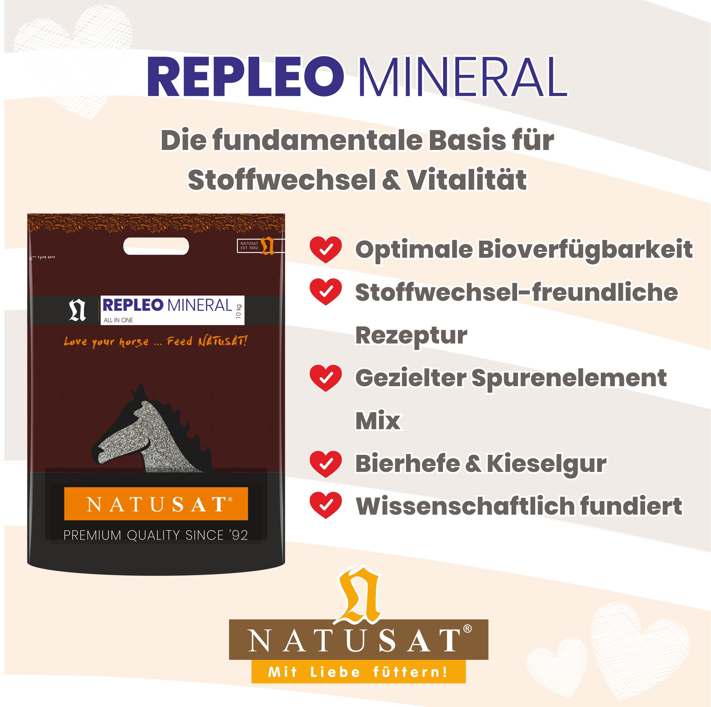 Natusat Repleo Mineral: Basis für Stoffwechsel & Vitalität, mit Vorteilen.