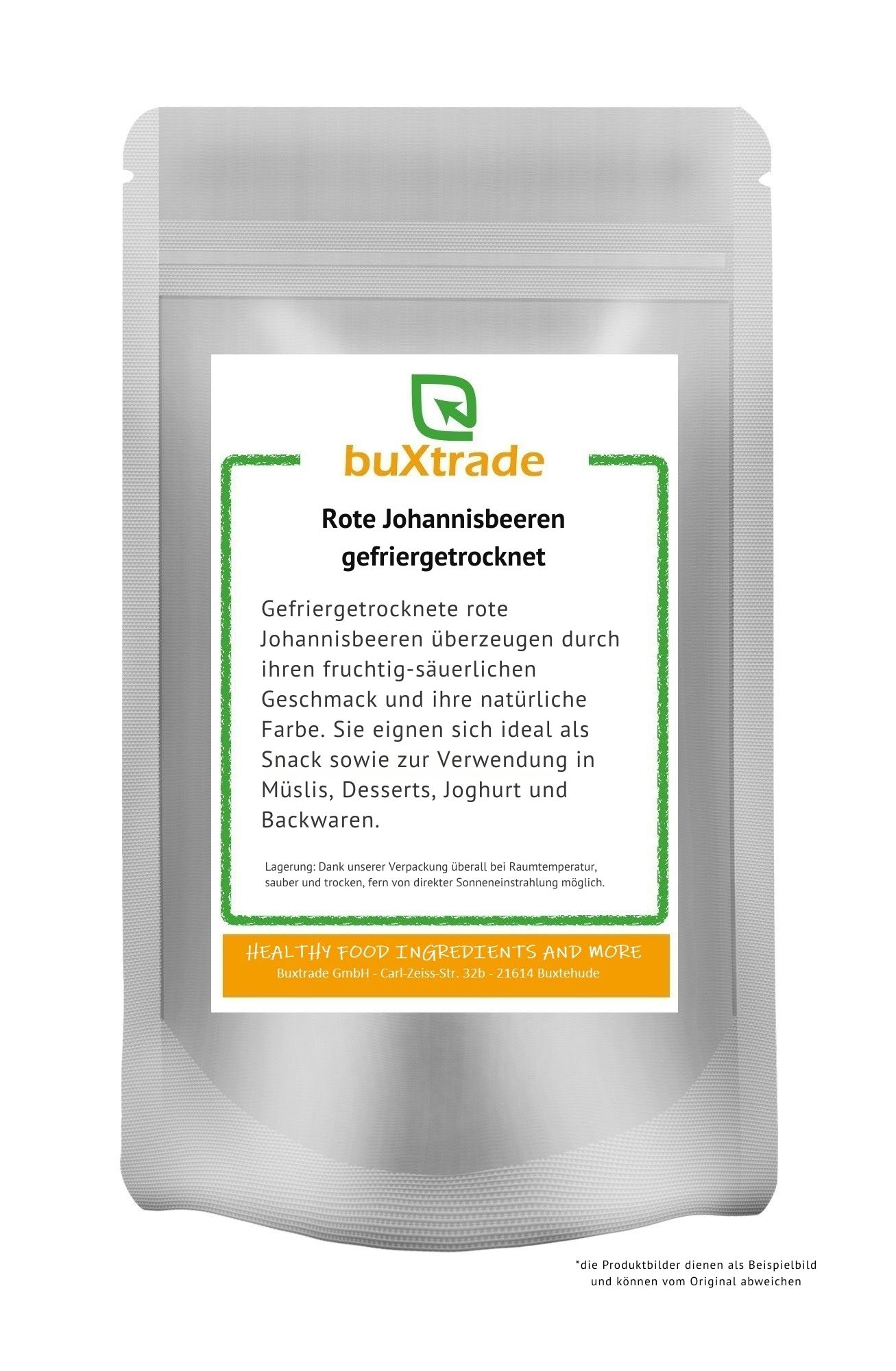 buXtrade Gefriergetrocknete rote Johannisbeeren 1 kg Früchte