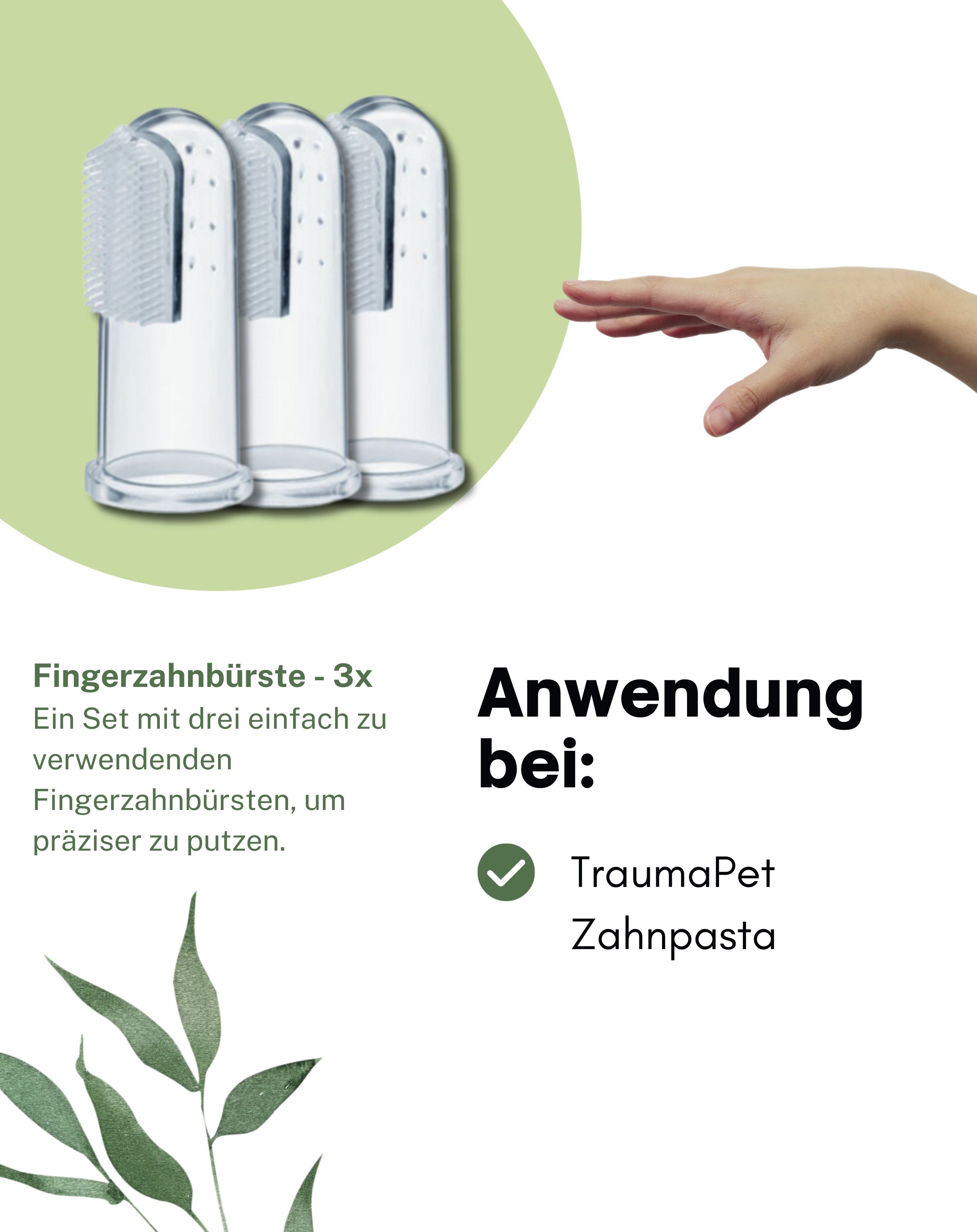 TraumaPet Fingerzahnbürste für Hunde und Katzen