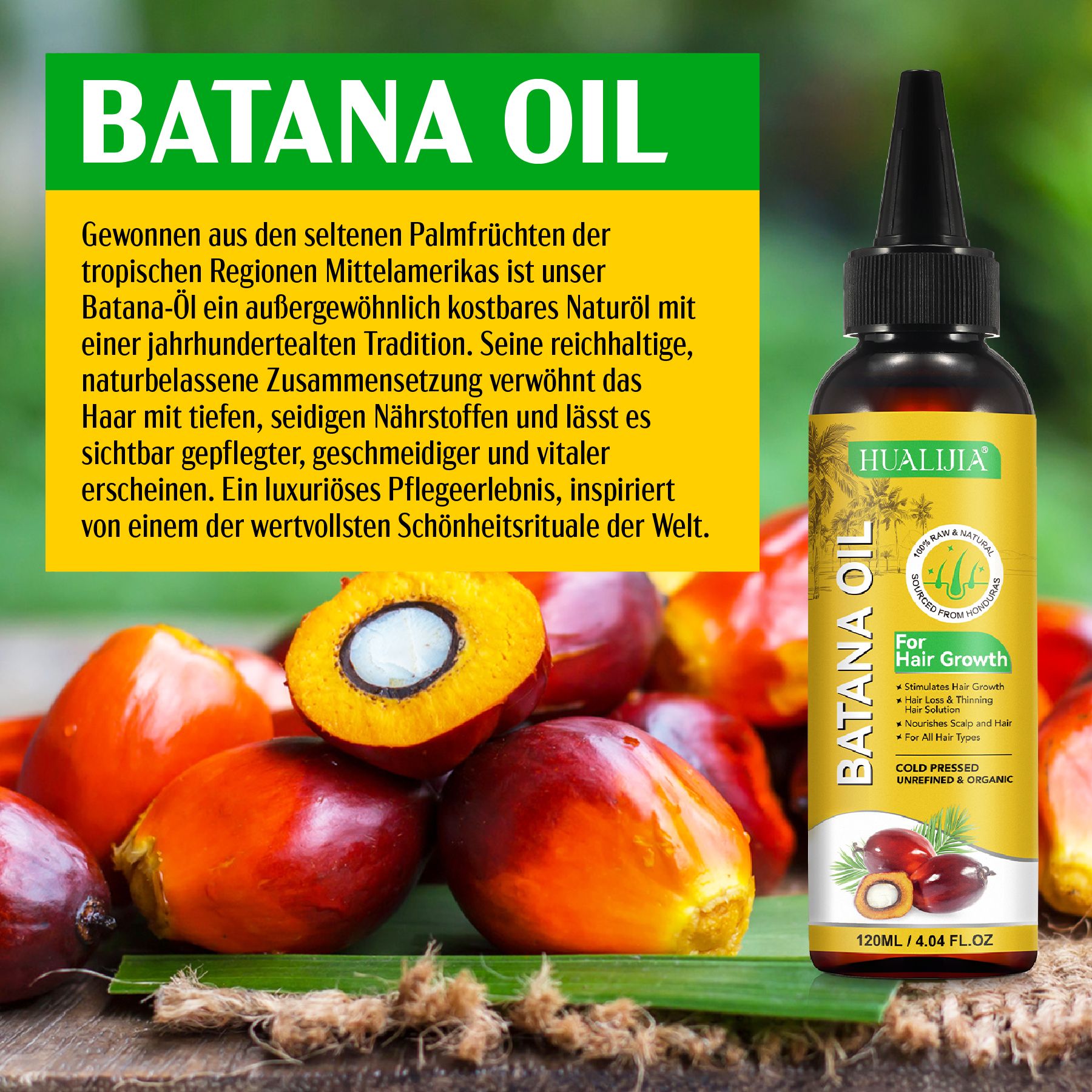 P-beauty Batana Haaröl für Haarwachstum Wimpern Augenbrauen