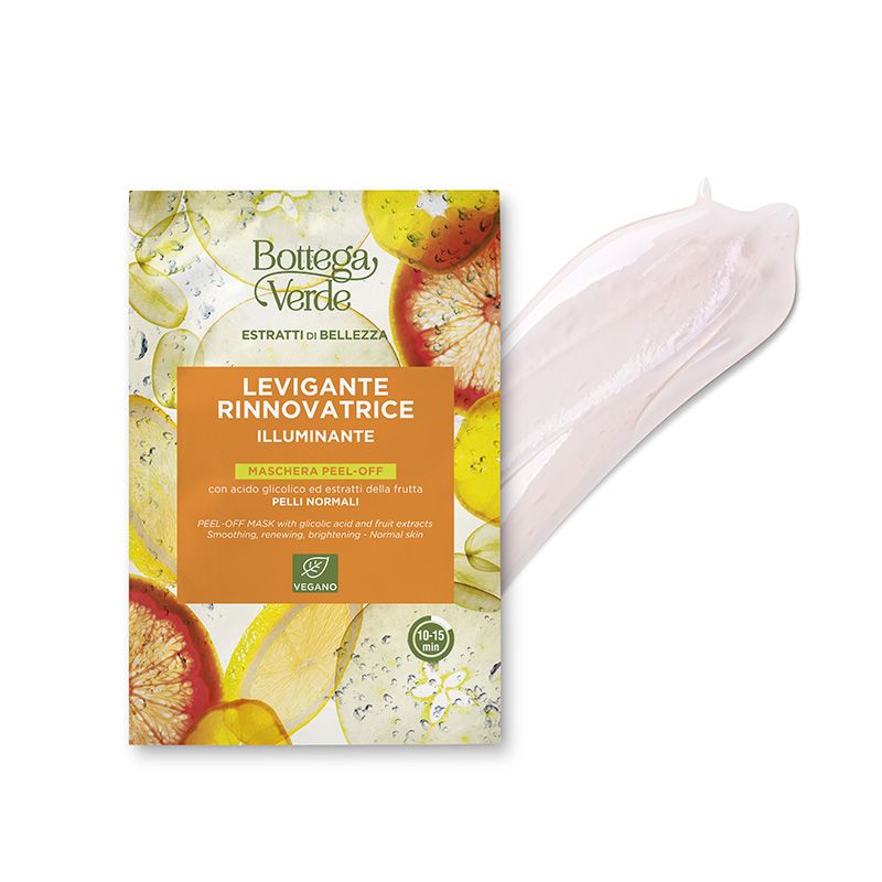 Bottega Verde Estratti di bellezza - Maschera peel-off con acido Glicolico ed estratti della Frutta