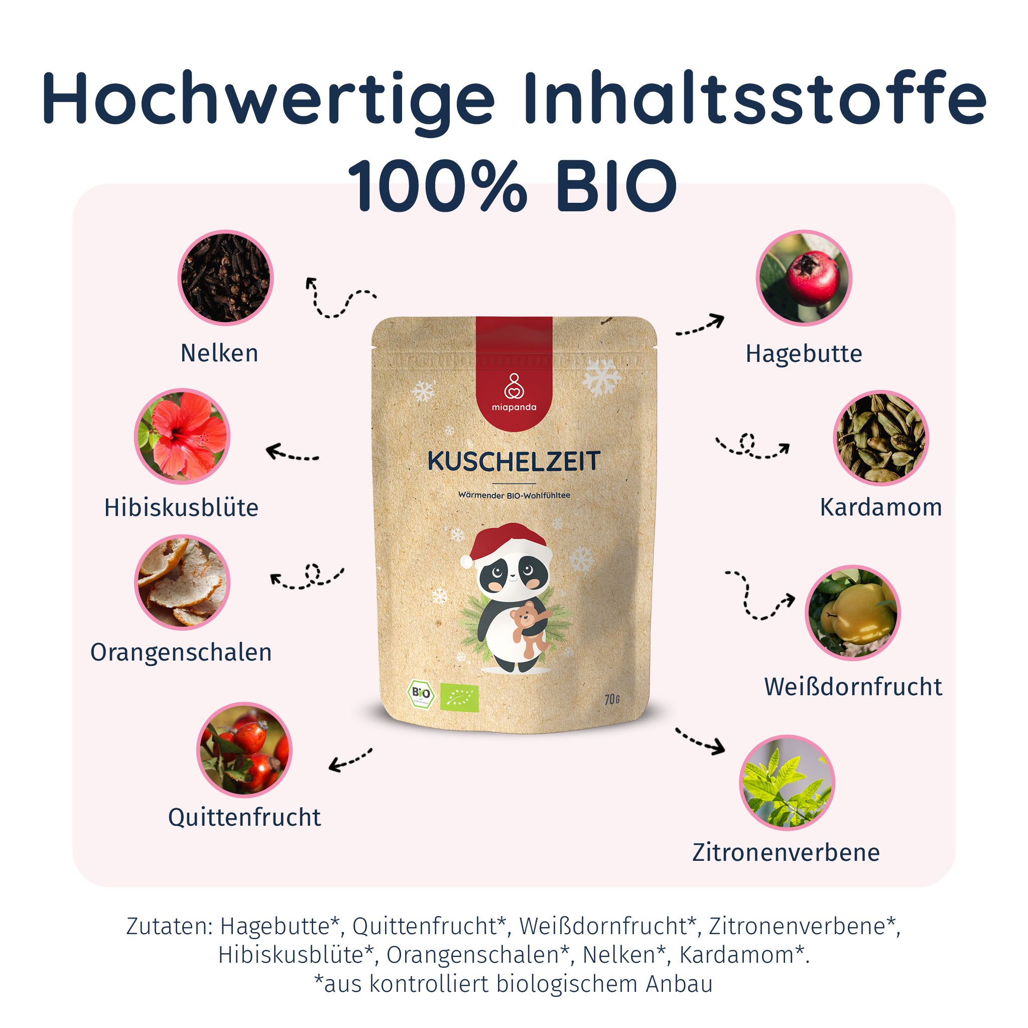 miapanda Kuschelzeit Früchtetee in 100% BIO-Qualität