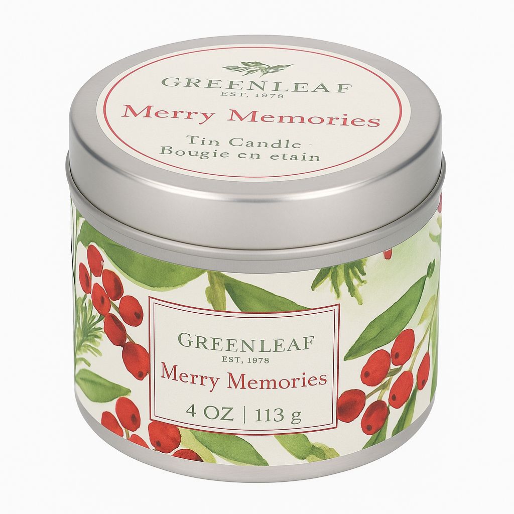 Greenleaf Merry Memories – Dosenkerze mit fruchtig-warmem Wohlfühlduft
