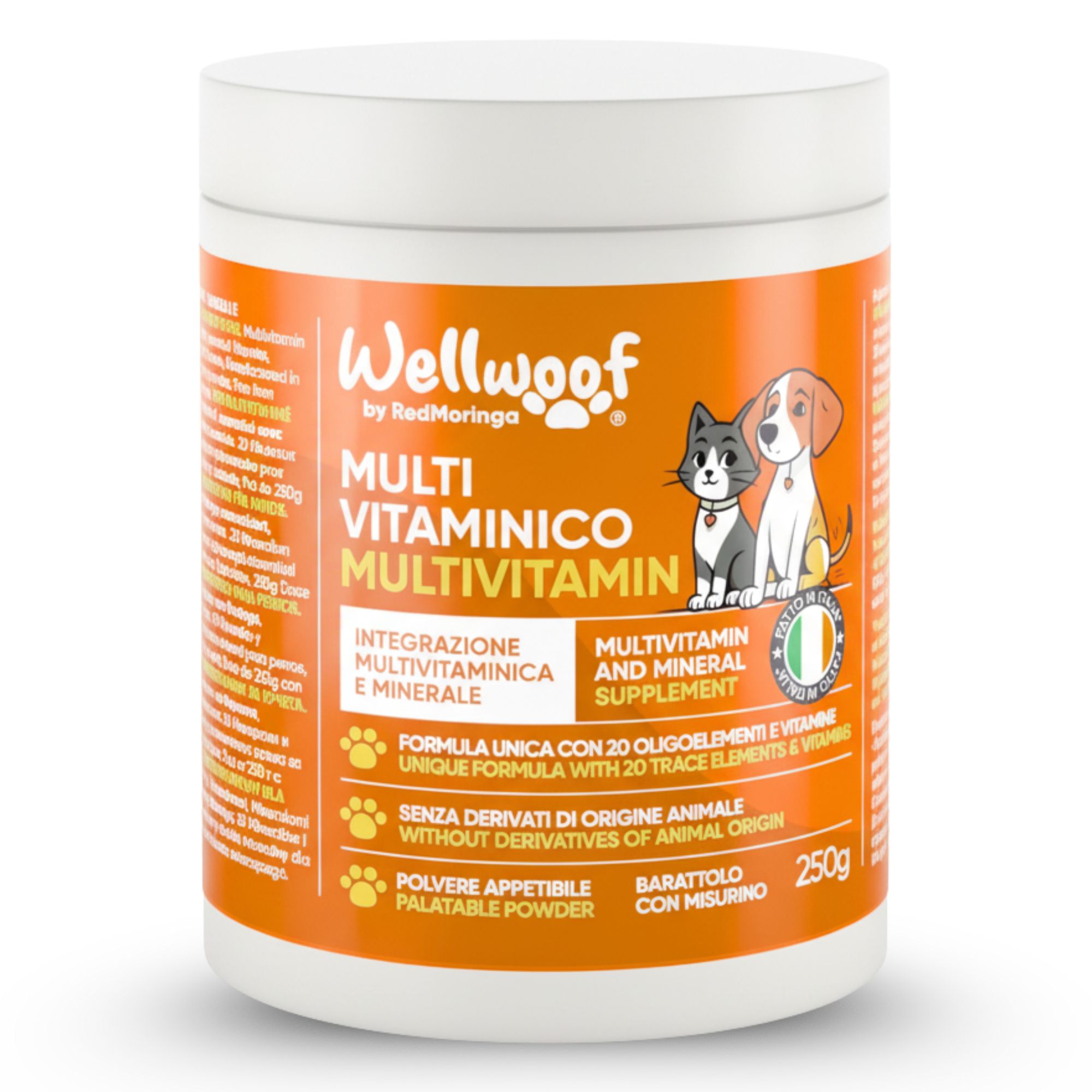 WellWoof Multivitaminpräparat für Hunde und Katzen 250 g Pulver