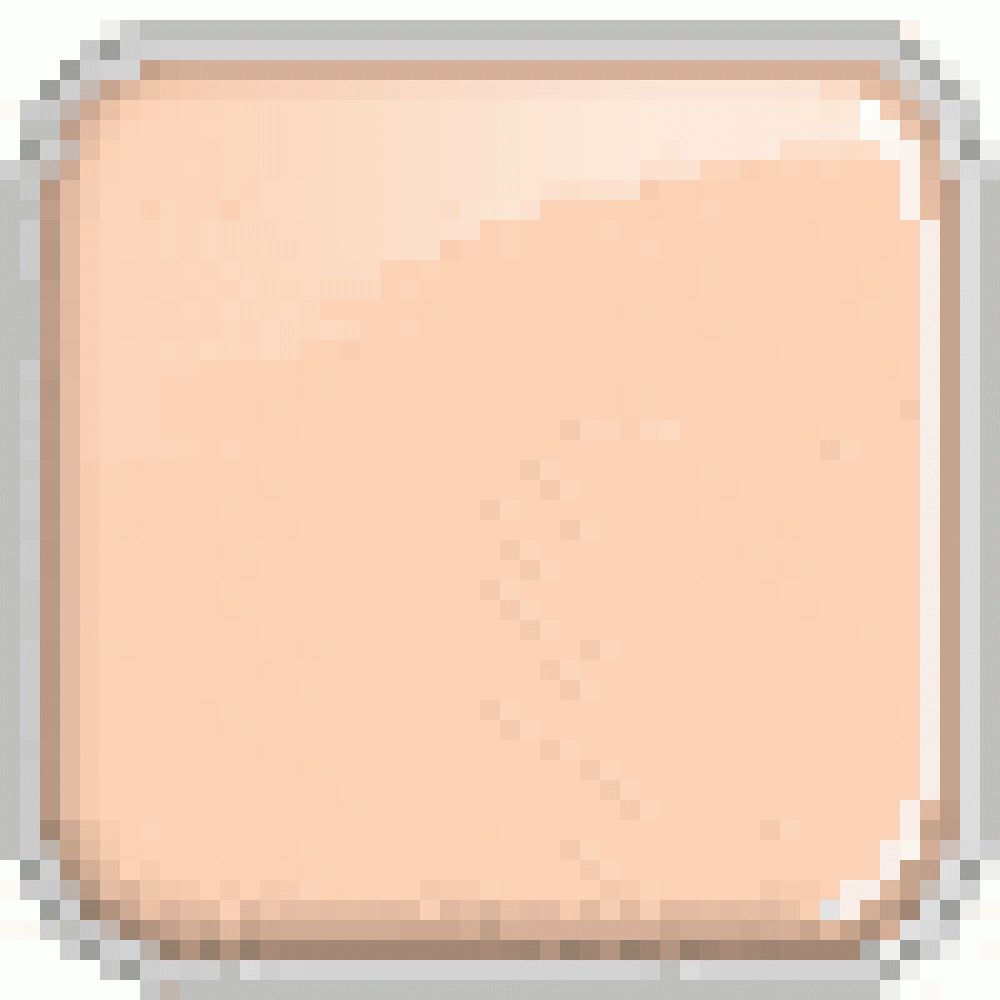 Quadratische, beige Foundation-Probe in einem hellgrauen Rahmen.