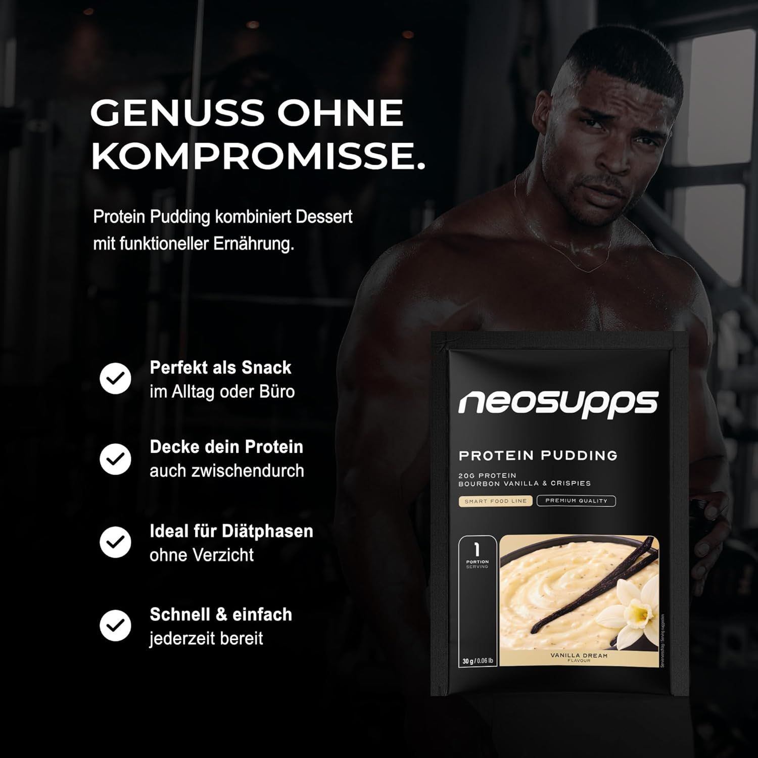 Neosupps, Pudding Vanilla, Eiweißpudding, High Protein Dessert