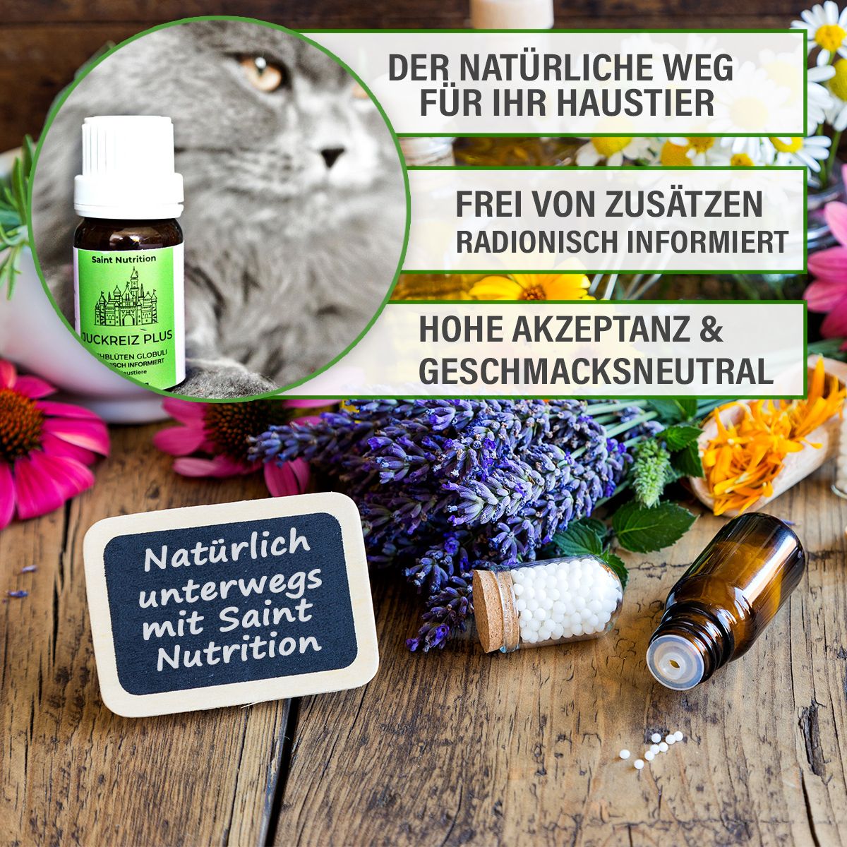 Saint Nutrition® | Juckreiz Plus Kügelchen für Hund und Katze