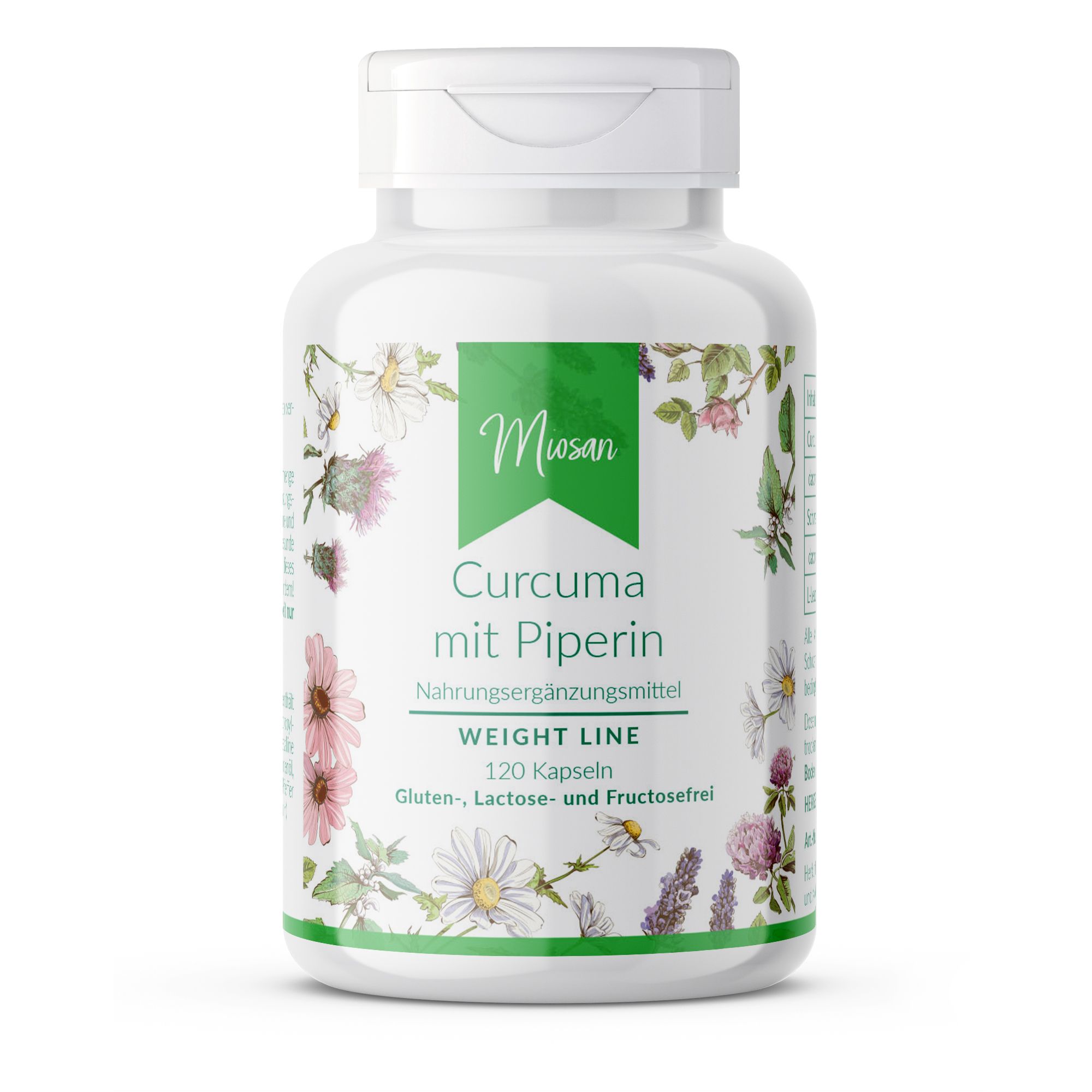 Miosan Curcuma mit Bioperin 120 St