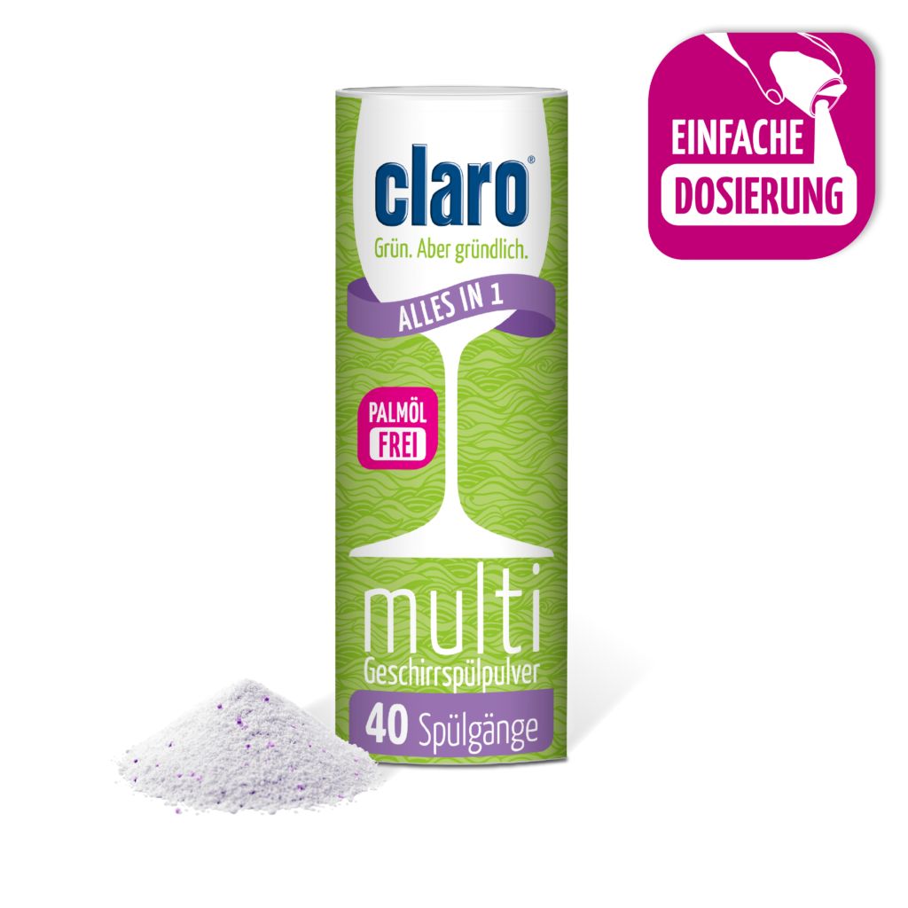 claro Multi Geschirrspül-Pulver in der Dose