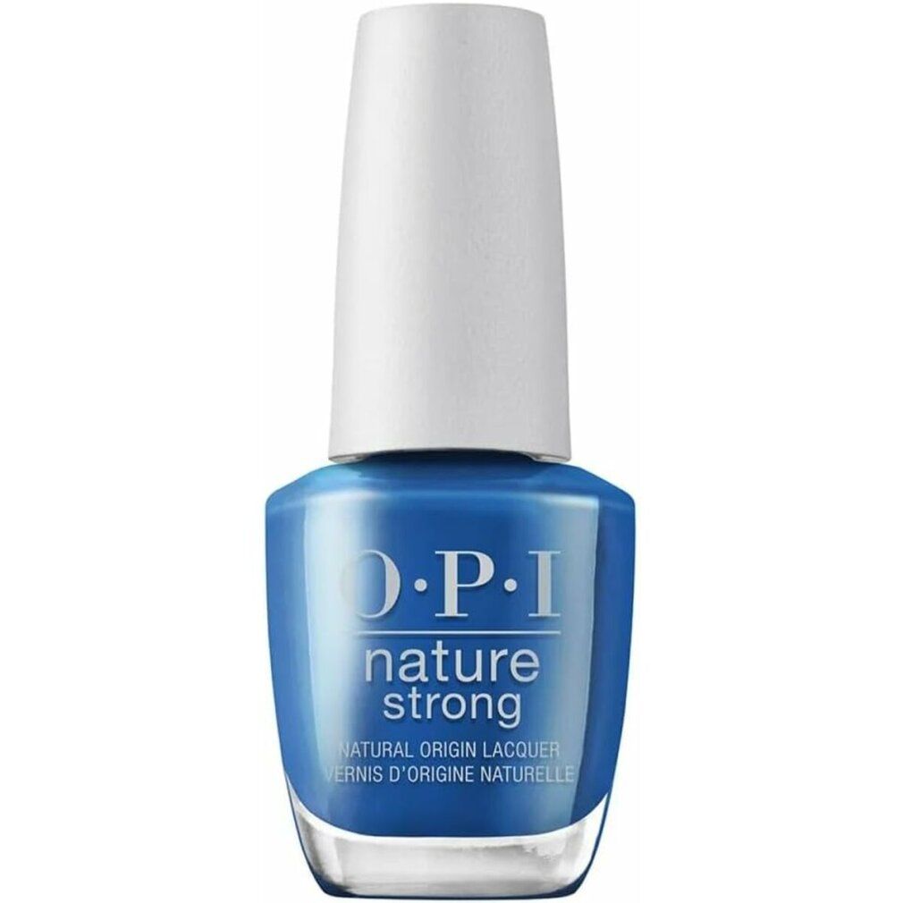 Nagellackflasche, rosa. OPI Nature Strong, vegan, bis zu 7 Tage Haltbarkeit.