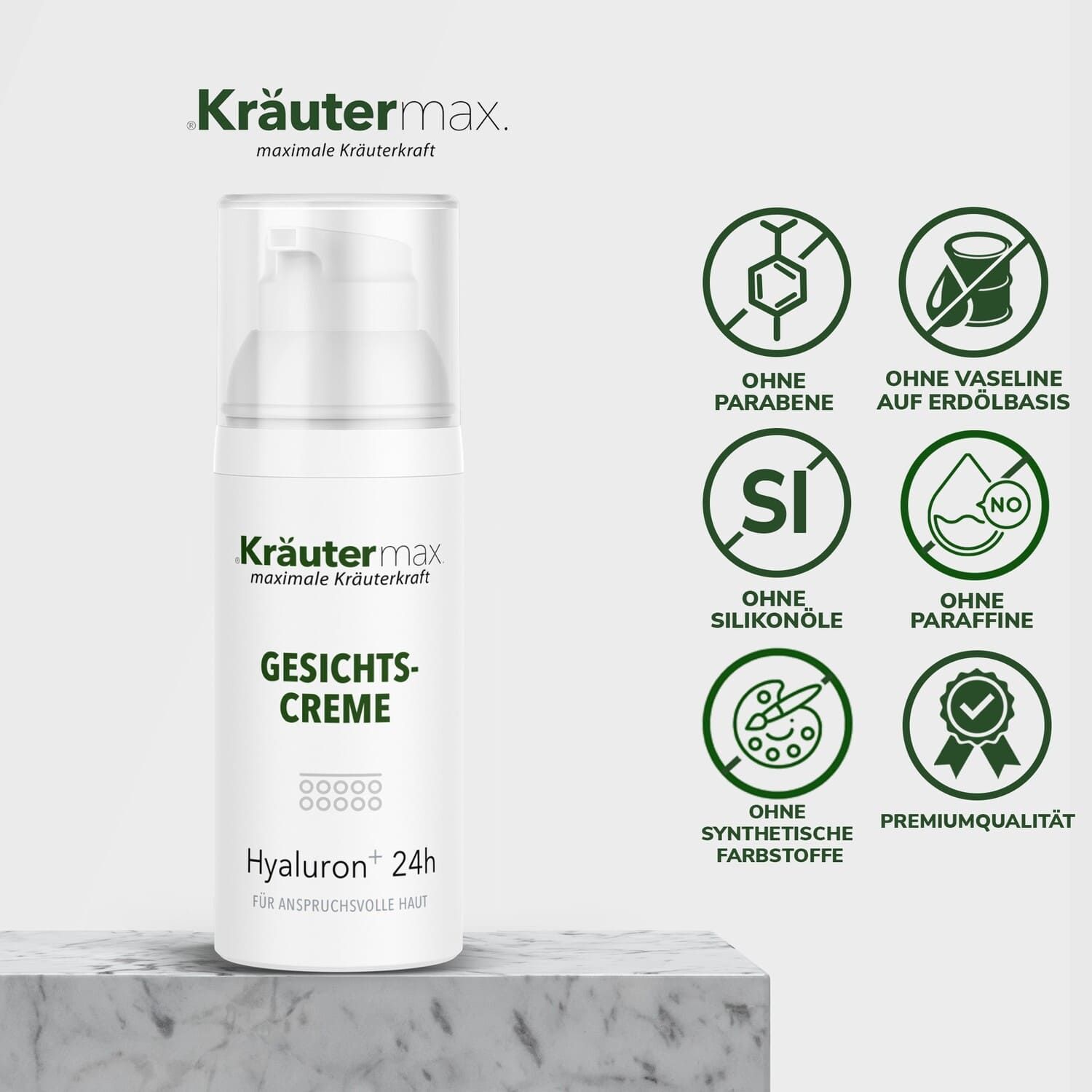 Kräutermax Hyaluron Gesichtscreme 24 h