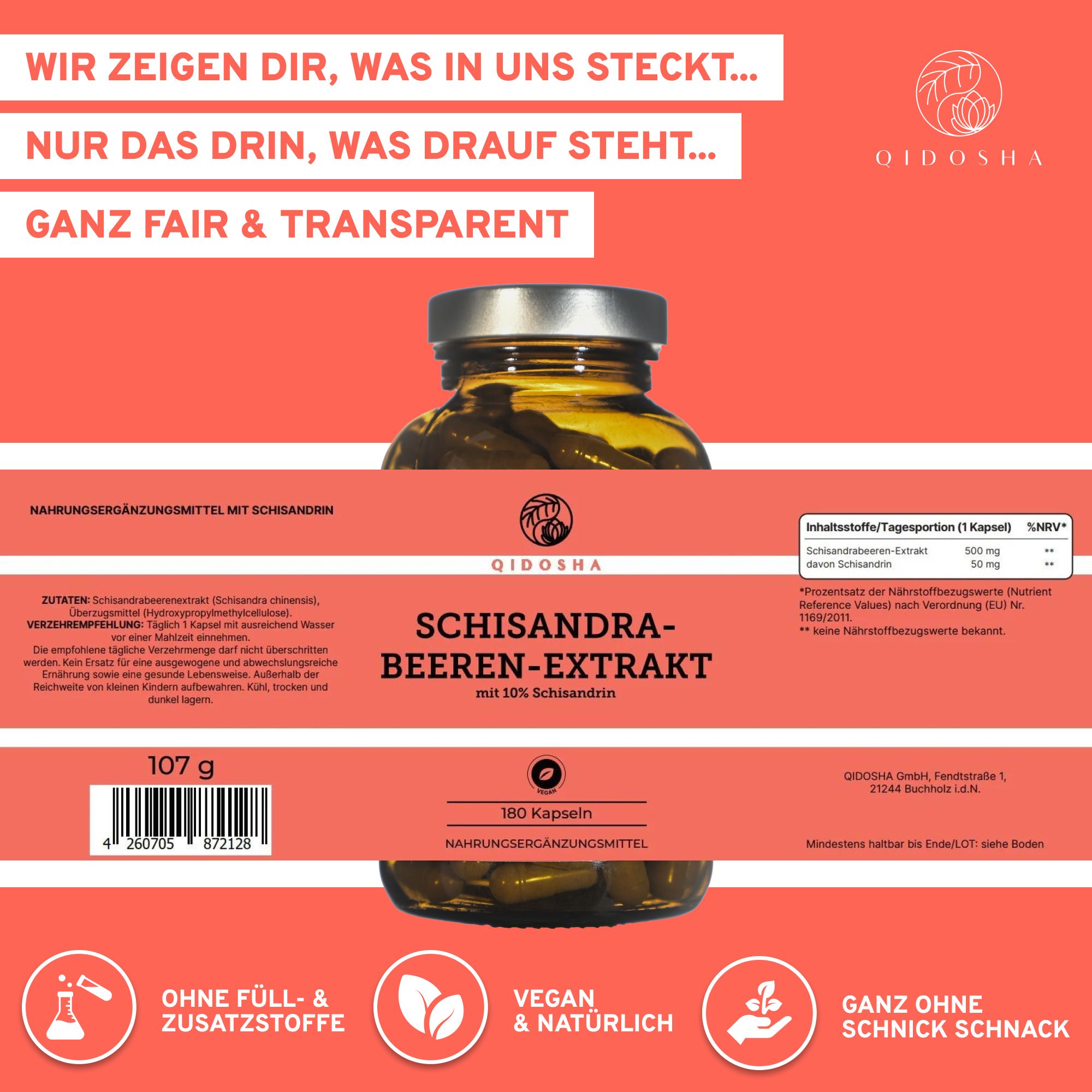 QIDOSHA Schisandra Extrakt mit 10% Schisandrin