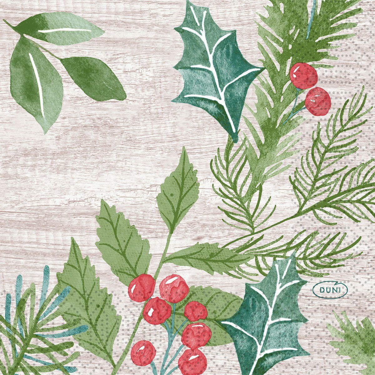 Winter Greenery 3lg 1/4 Servietten 24x24 50 St Tücher