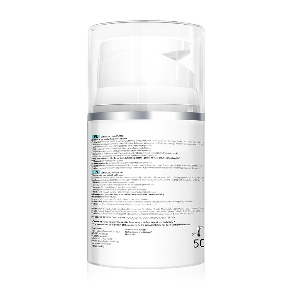 Rückseite des weißen Spenders. Text in mehreren Sprachen. Temperaturanzeige 5C. Produktinformationen.