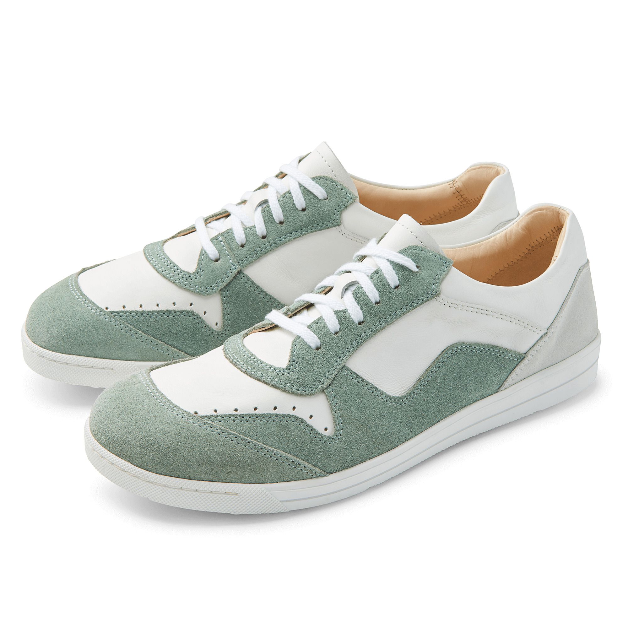 BÄR Schuhe Alea Damen Schnürer, weiß/mintgrün, Paar.