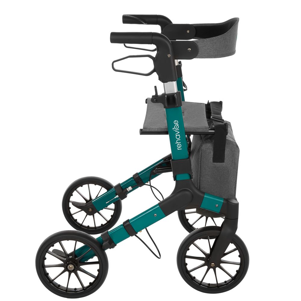 Leichter Aluminium-Rollator mit Softreifen & abnehmbarer Rückenlehne