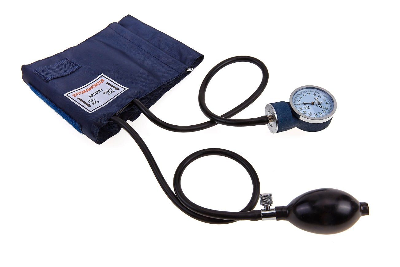 Romed Blutdruckmessgerät aneroid Sphygmomanometer mit Tasche