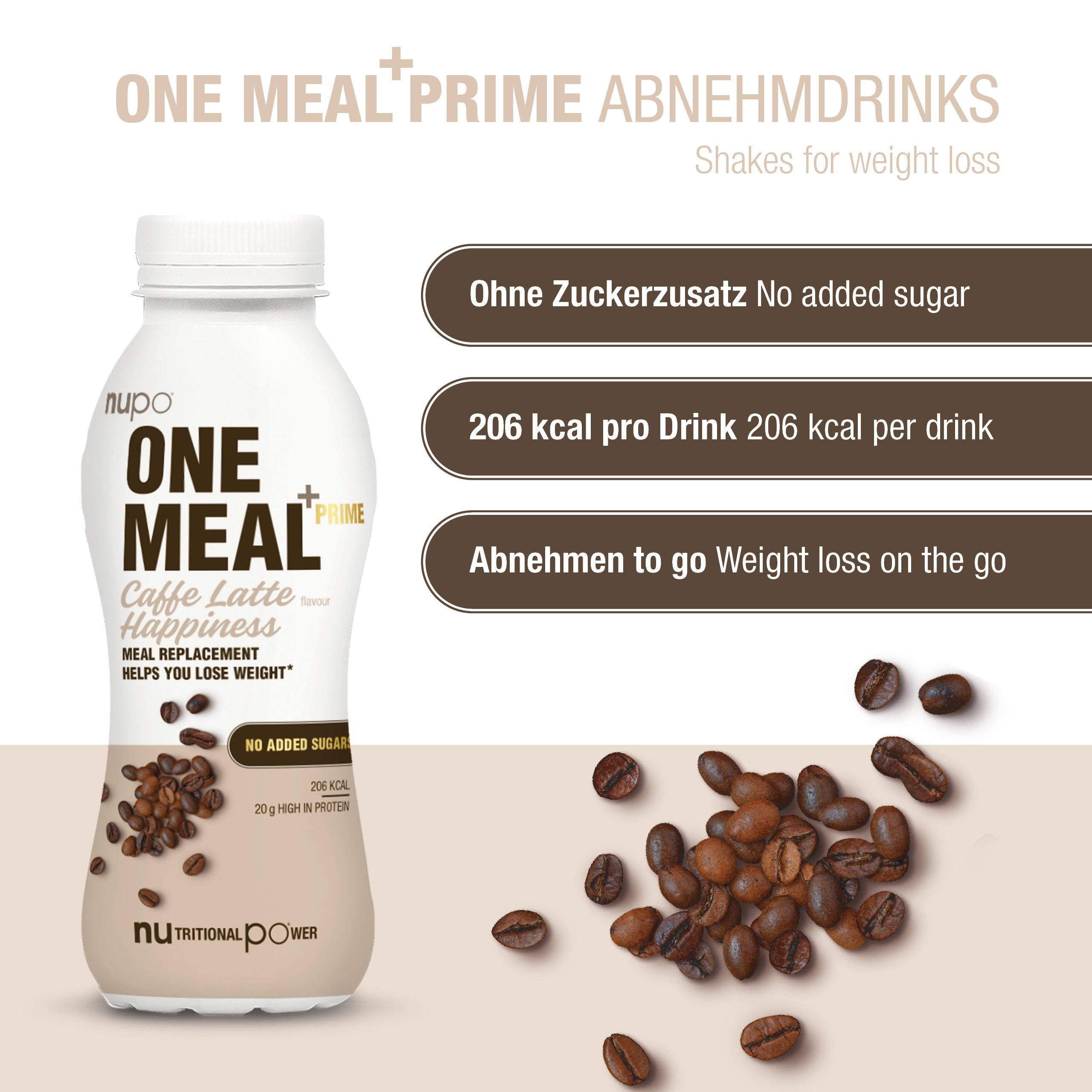 One Meal +Prime Shake Caffe Latte Happiness