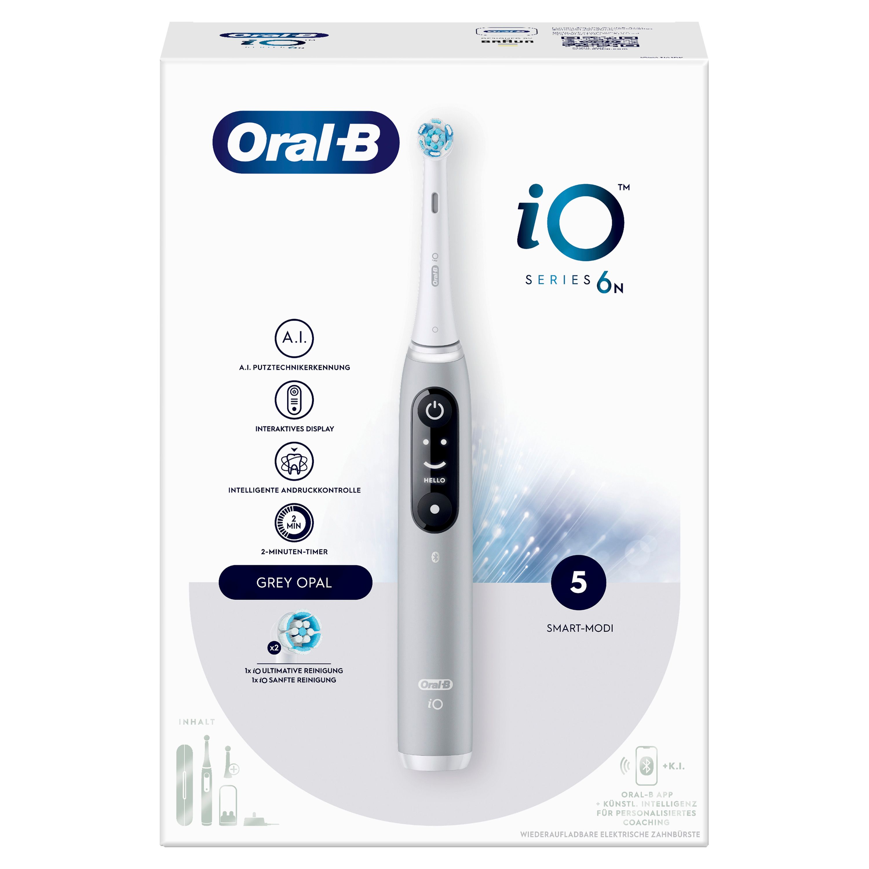 Oral-B - Elektrische Zahnbürste "iO Series 6 + Reiseetui" in Grau