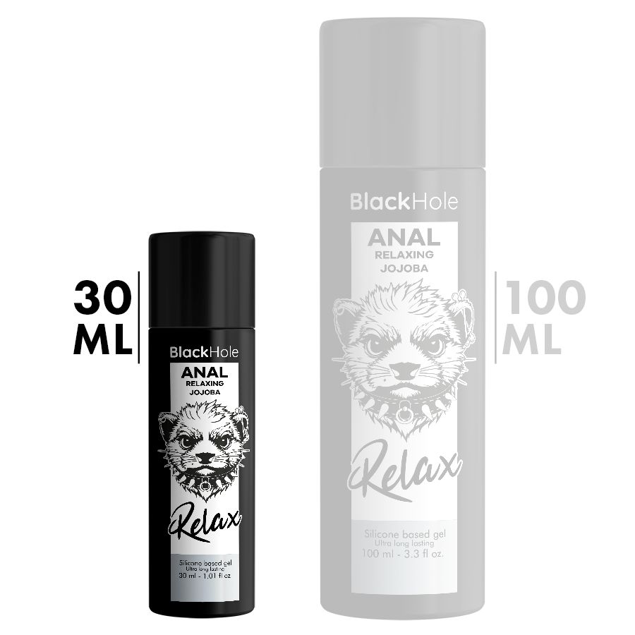 BlackHole Anal Relaxing Jojoba Gleitgel, 30 ml Flasche.
