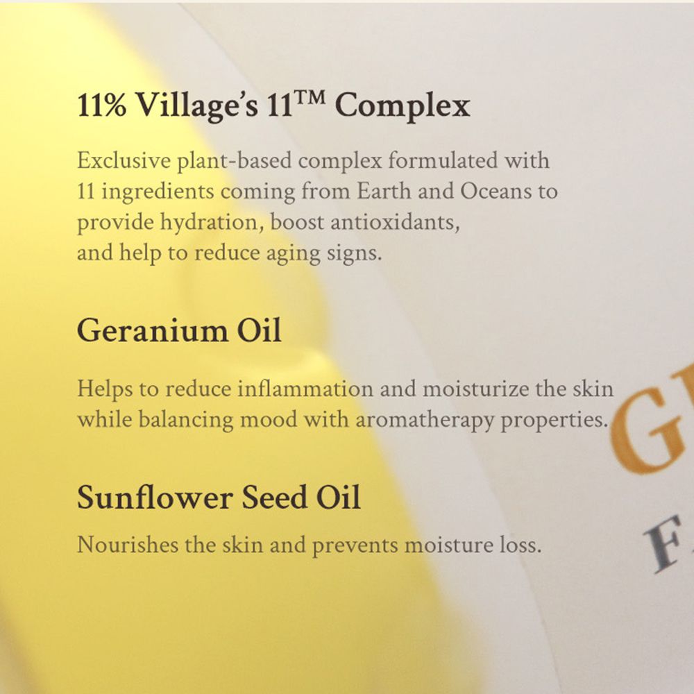 VILLAGE 11 FACTORY Fresh Dewy Geranium Blossom Nourishing Face Serum