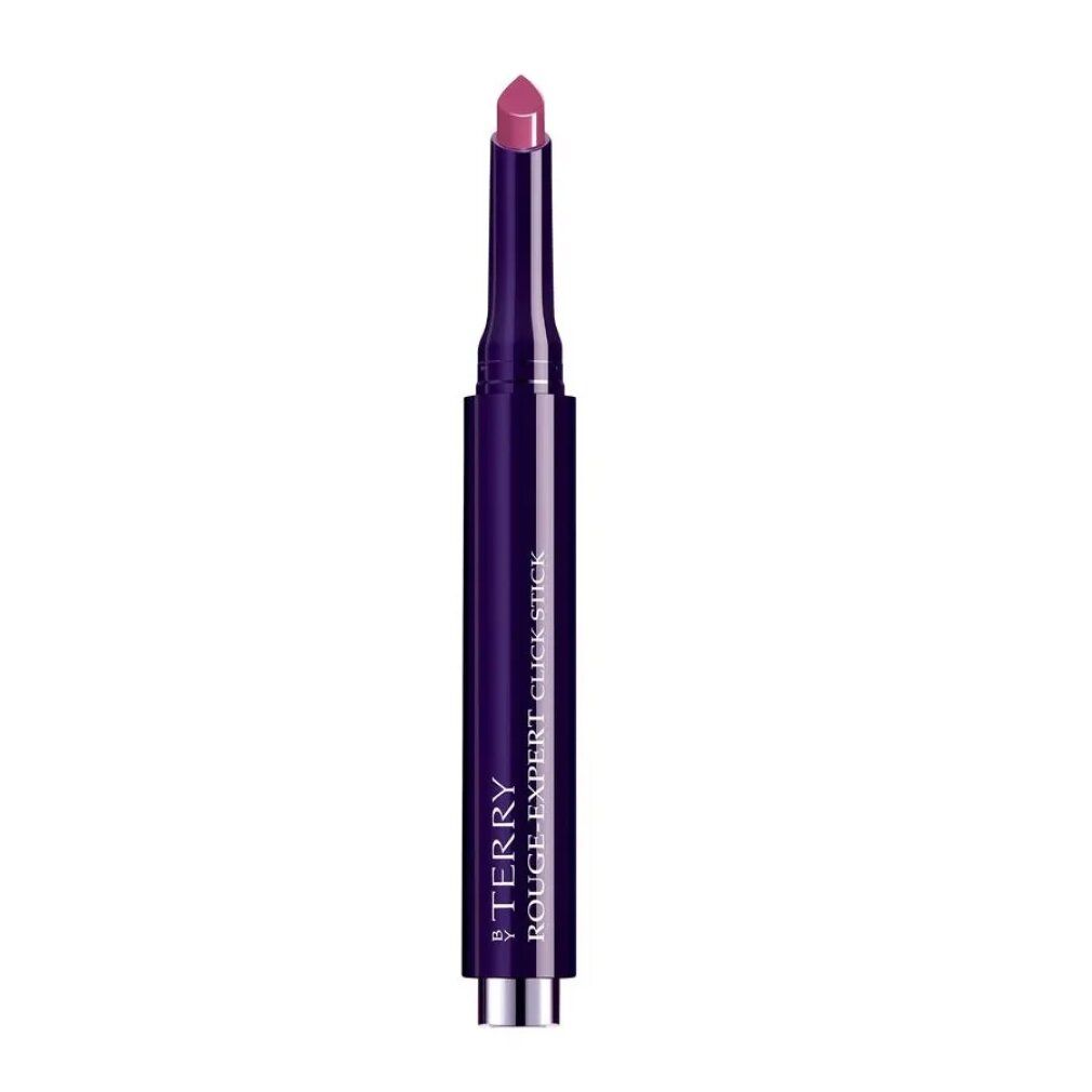Dunkelvioletter Lippenstift. Der Stift ist ausgefahren. Der Produktname und die Marke sind sichtbar.