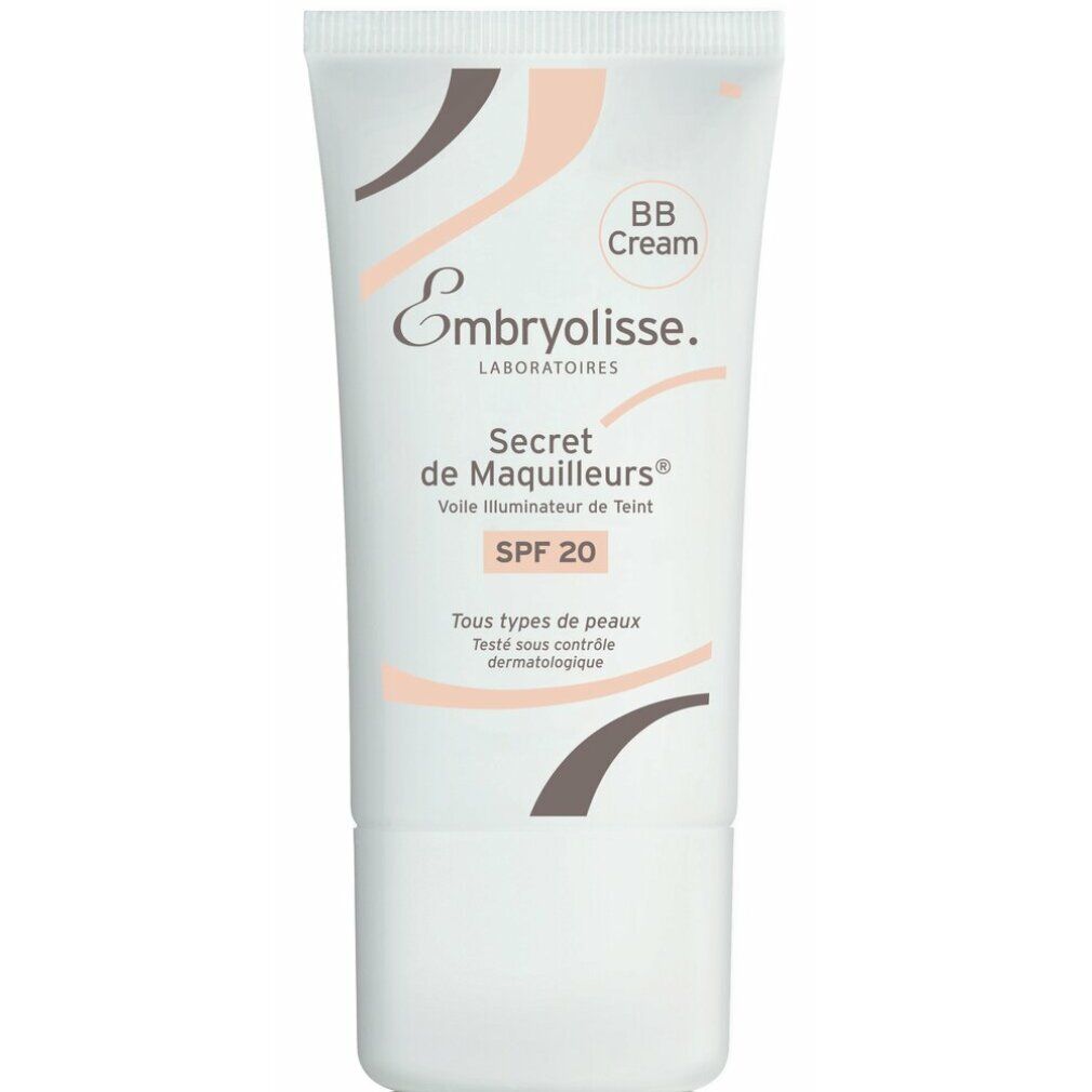 Embryolisse BB Cream Tube mit 'SPF 20'. Produktname: 'Voile Illuminateur de Teint'. Für alle Hauttypen.