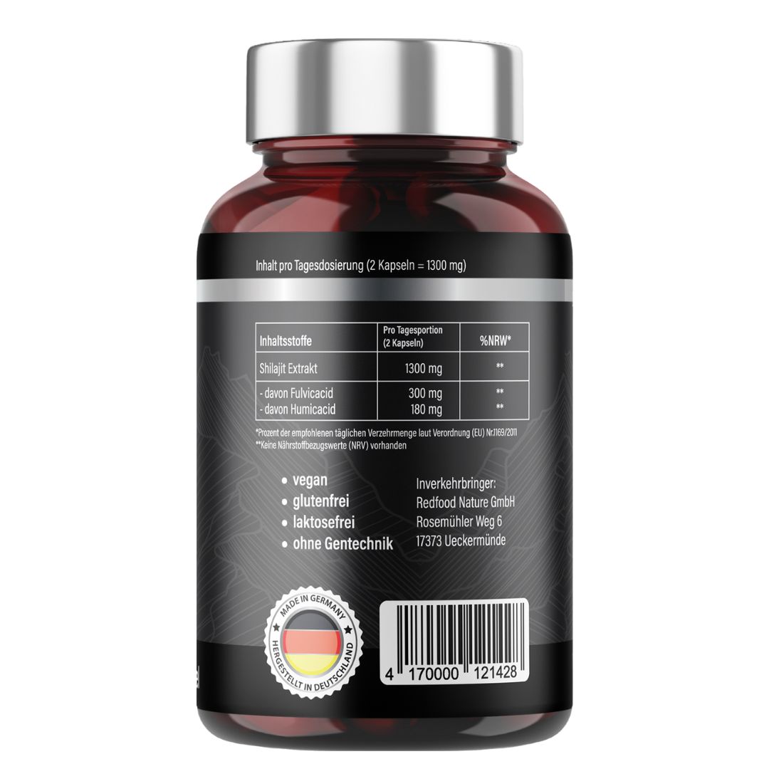 Redfood® Mumijo Shilajit Kapseln, 1300mg hochdosiert