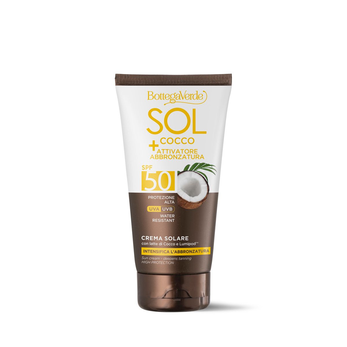 Bottega Verde SOL Cocco + Attivatore di abbronzatura - Crema solare - protezione alta SPF50