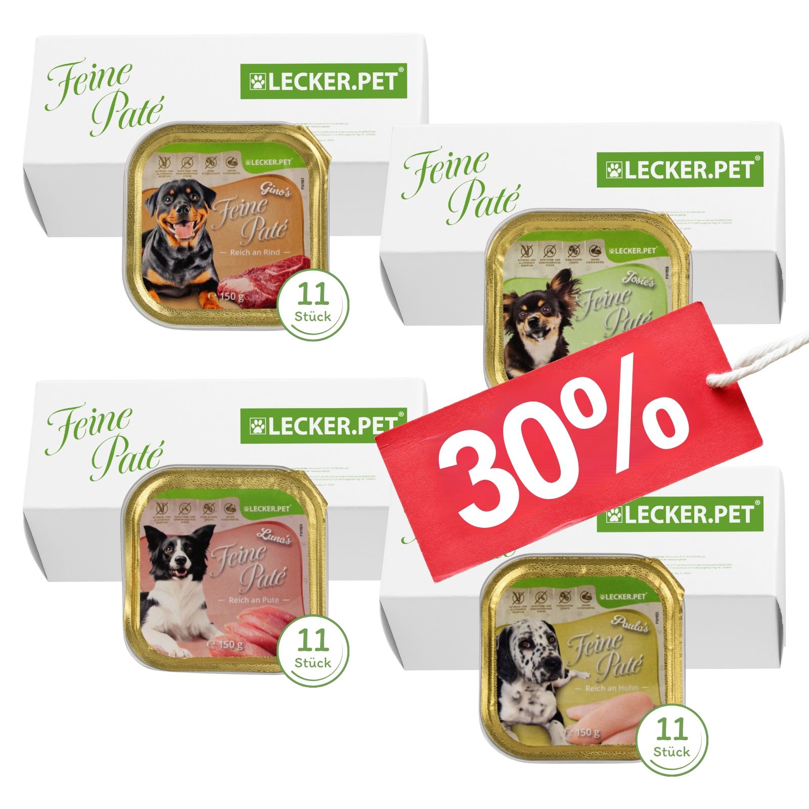 Lecker.Pet®® Hundefutter Nassfutter Mix 6,6 kg Futter