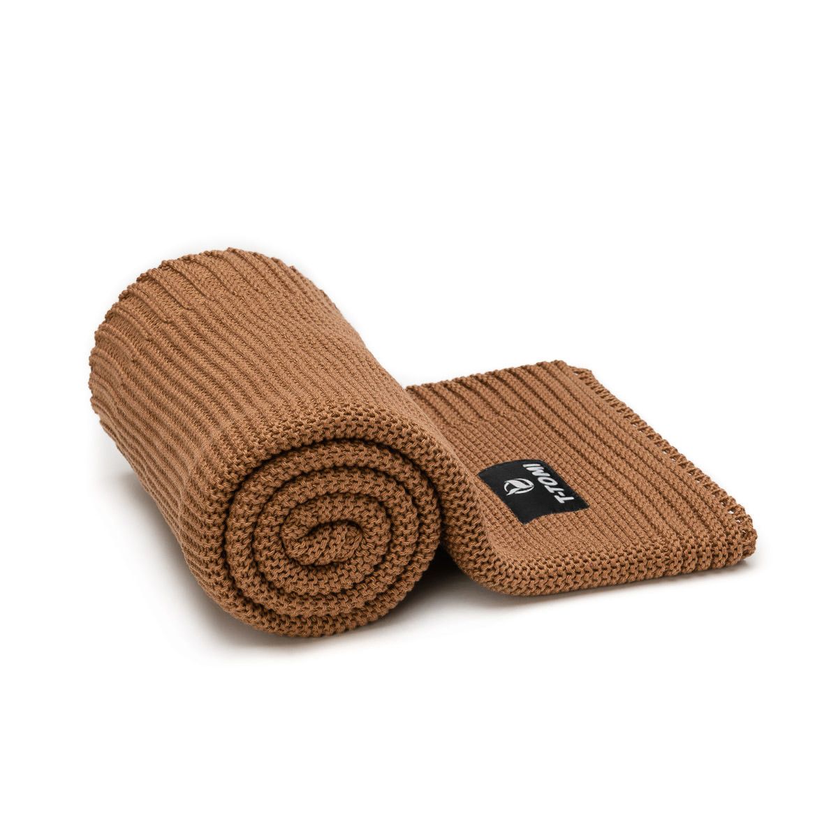 T-Tomi Gestrickte Decke Mocca waves 1 St