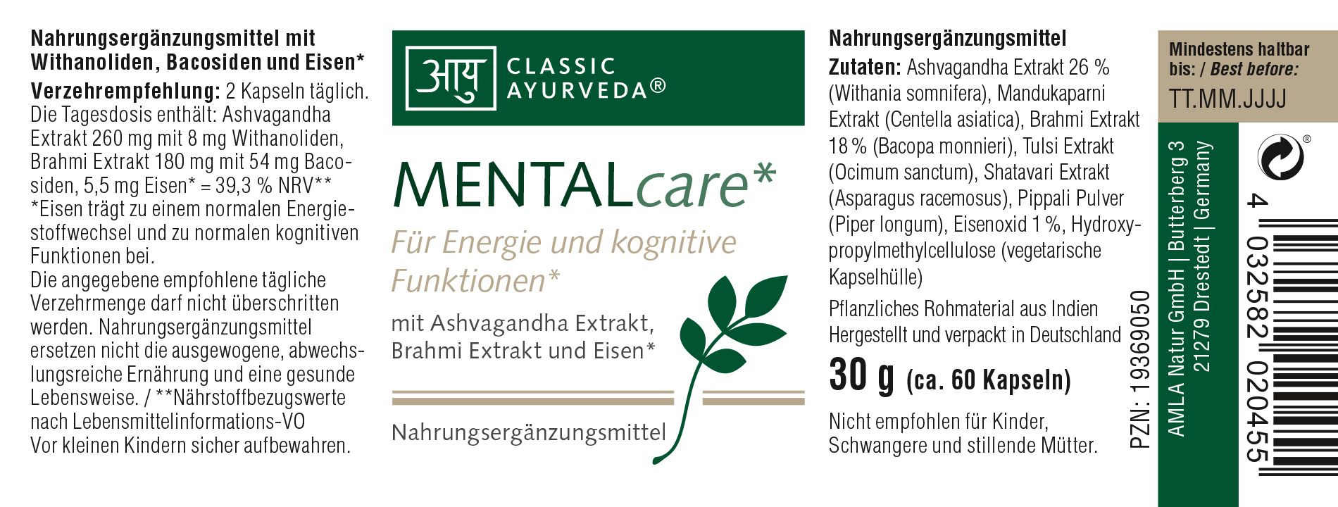 Classic Ayurveda - MENTALcare* 30 g