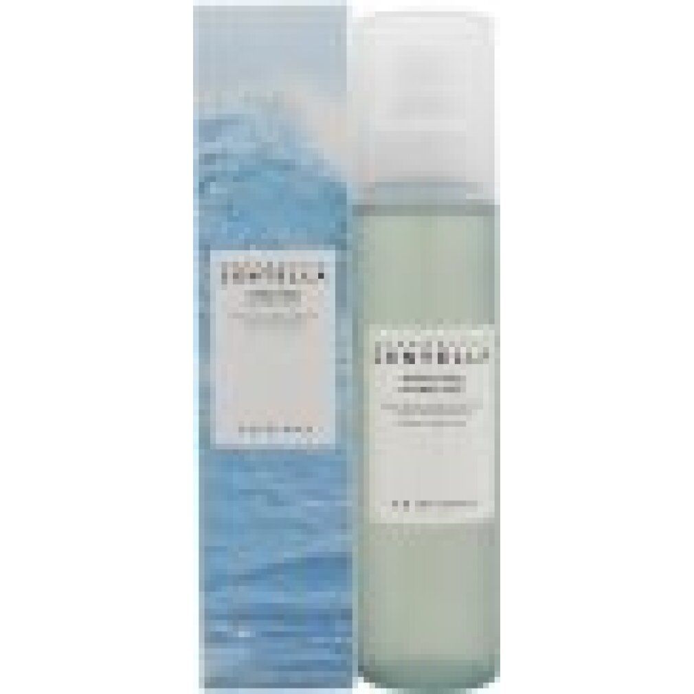 Produktflasche und Verpackung. Produktname und Marke auf dem Etikett.