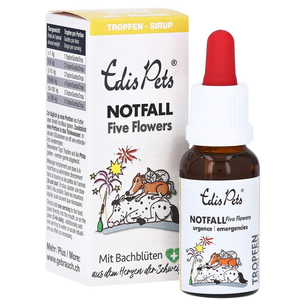 Edis Pets Five Flowers Notfall-Tropfen für Tiere bio