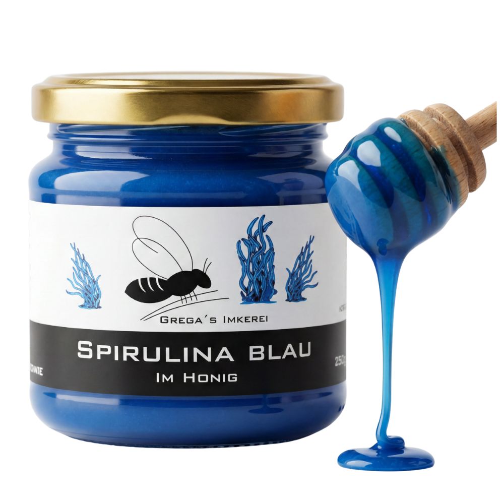 Grega´s Imkerei Spirulina Blau im Honig
