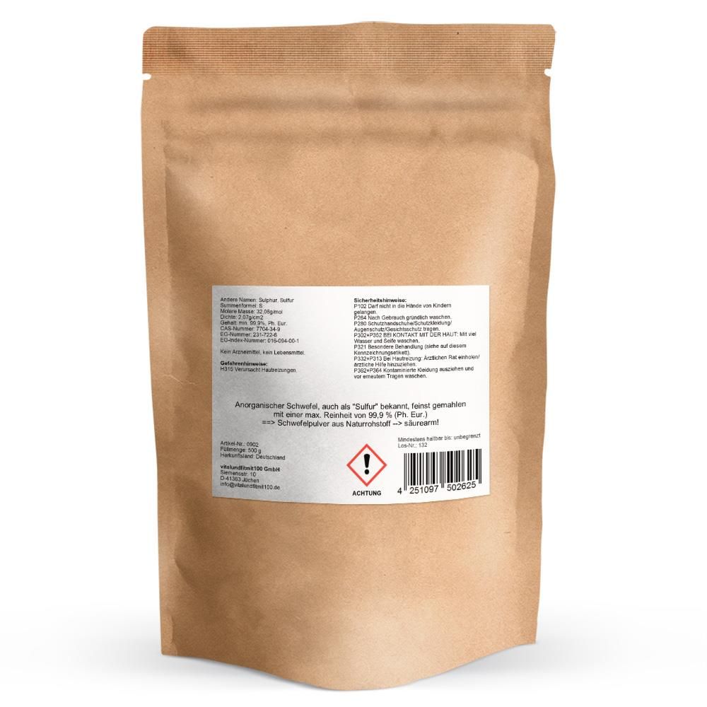 vitalundfitmit100® Anorganischer Schwefel fein gemahlen