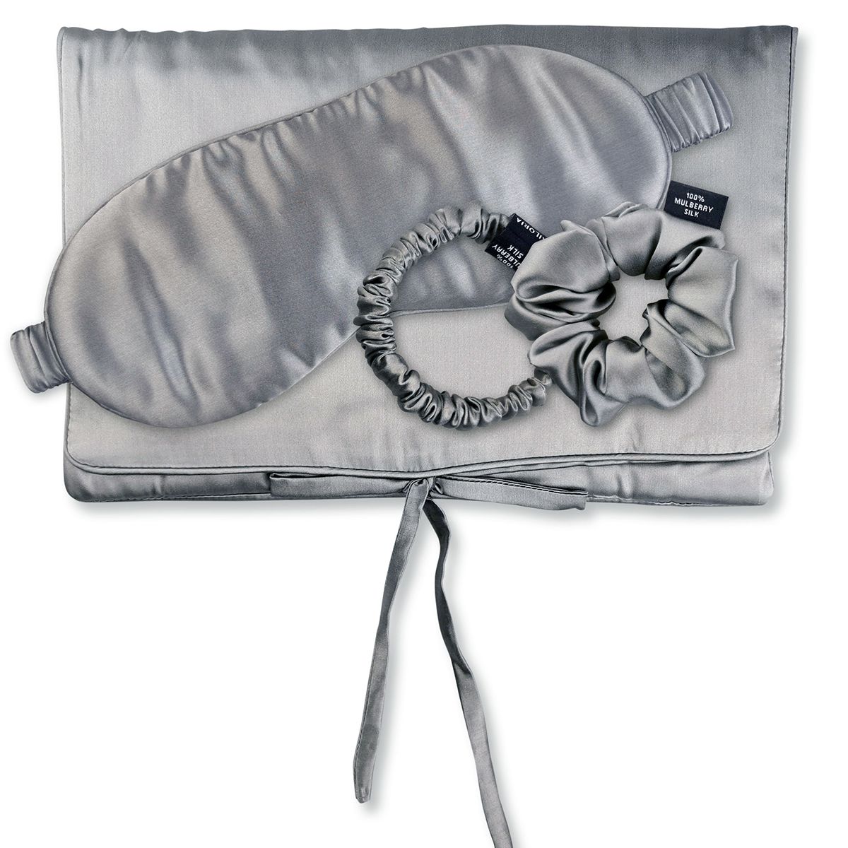 AILORIA TRAVEL SET HAIR - borsa di seta, maschera per dormire, scrunchie S & M