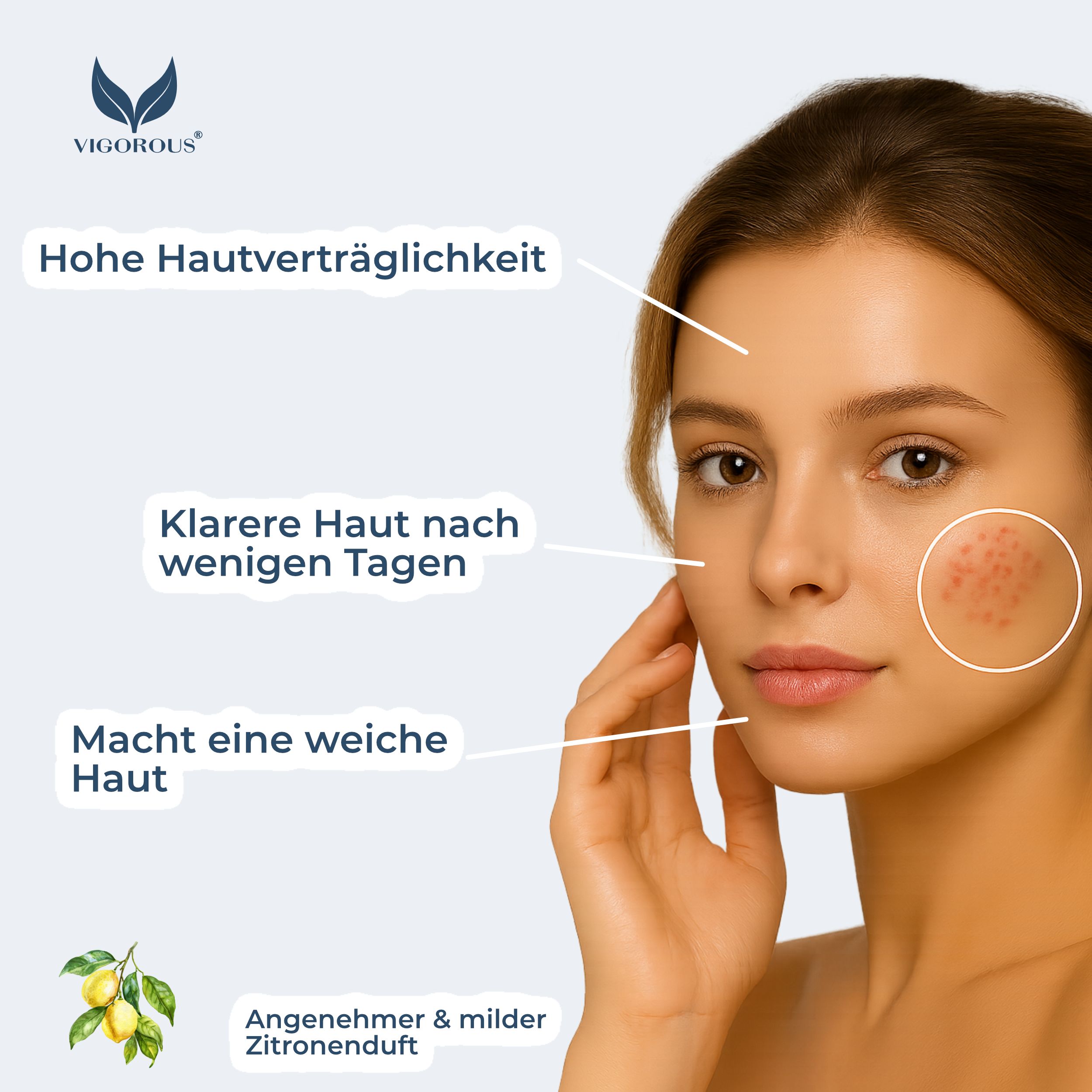 VIGOROUS® Zinkwasser – klärt Poren tiefenrein, bekämpft unreine Haut & Pickel