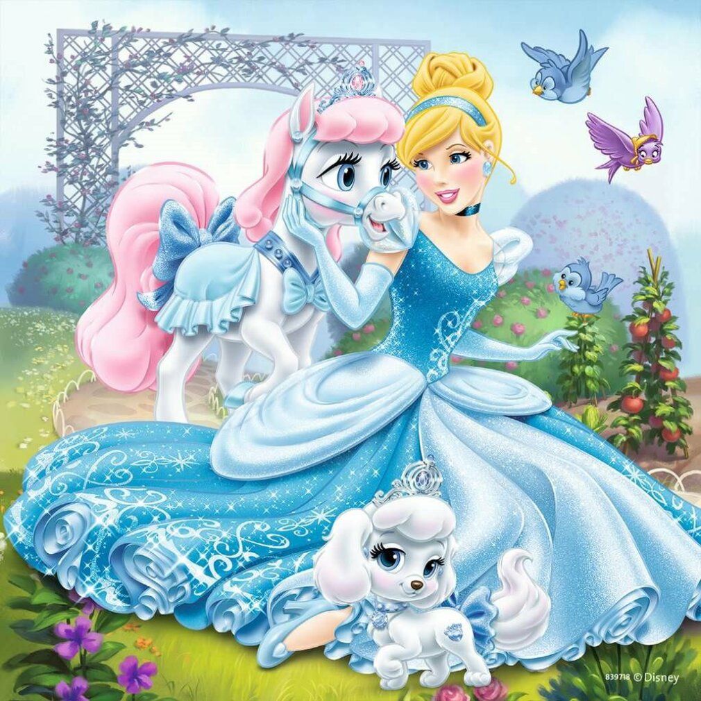 ravensburger Puzzle Disney-Prinzessinnen und ihre Haustiere 3x49 Teile