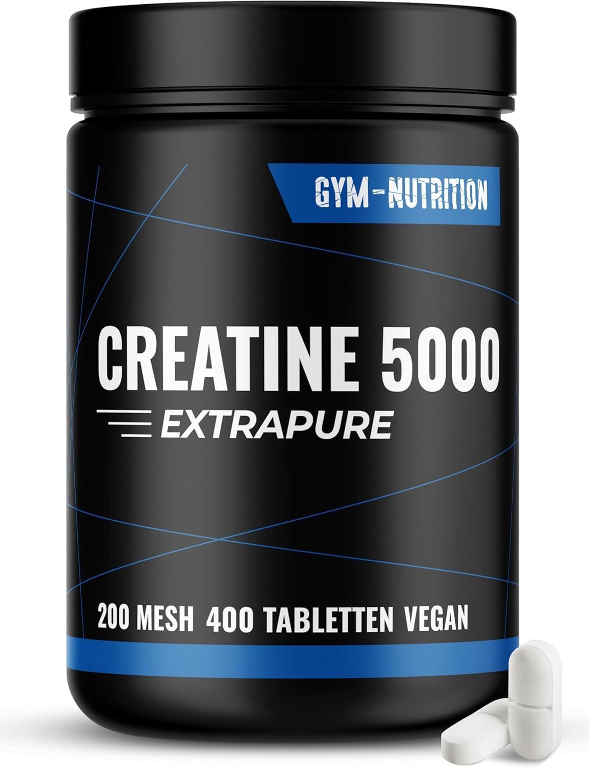 Gym Nutrition Creatin Giga Tabs Hochdosiert - 400 Tabletten 200 Mesh Qualität 80 Tage Vorrat 528 g