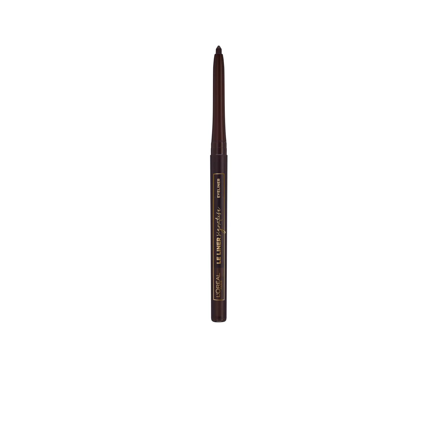 L'Oréal Le Liner Signature Eyeliner. Dunkelbrauner, stiftförmiger Eyeliner mit schwarzem Schaft.