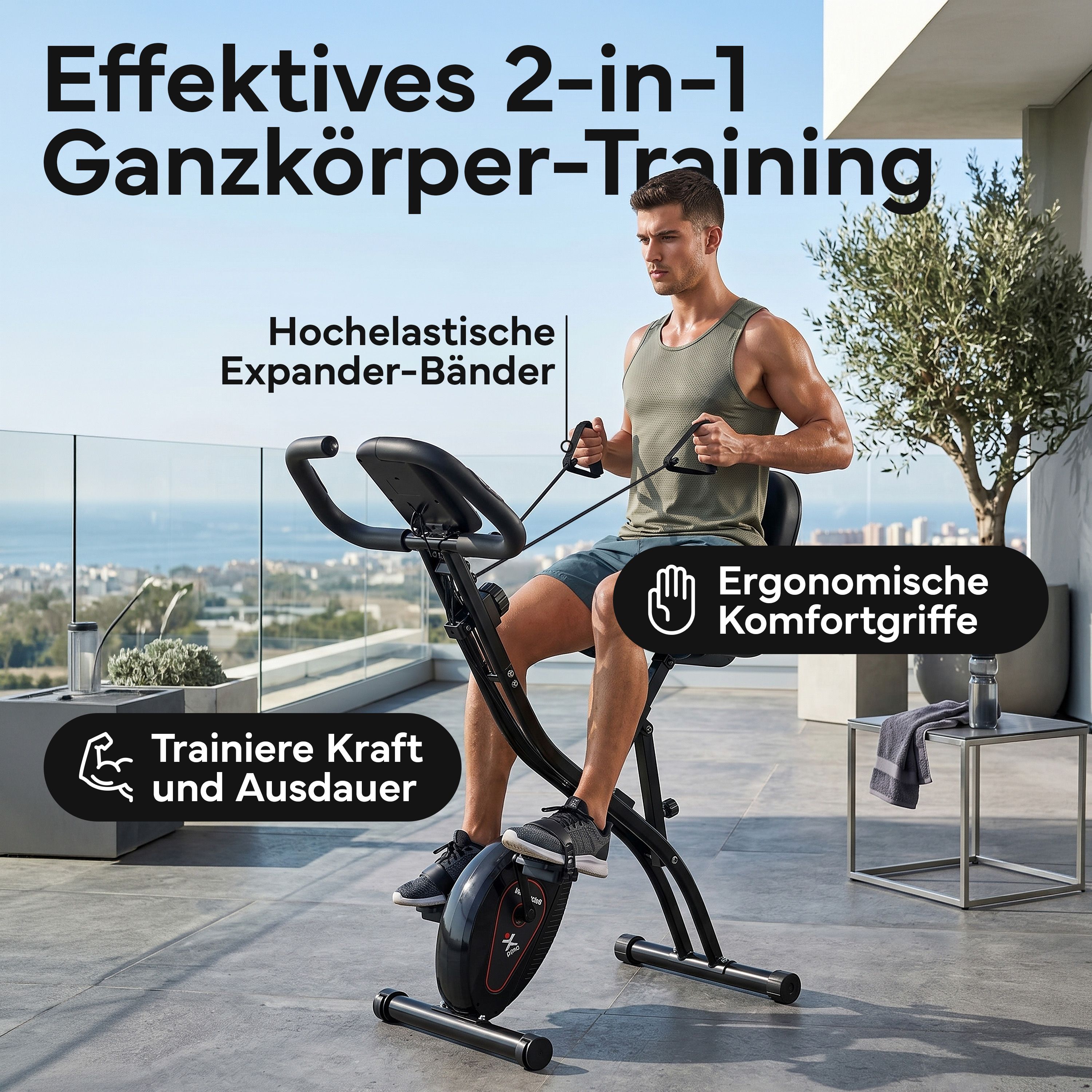 Heimtrainer Fahrrad klappbar