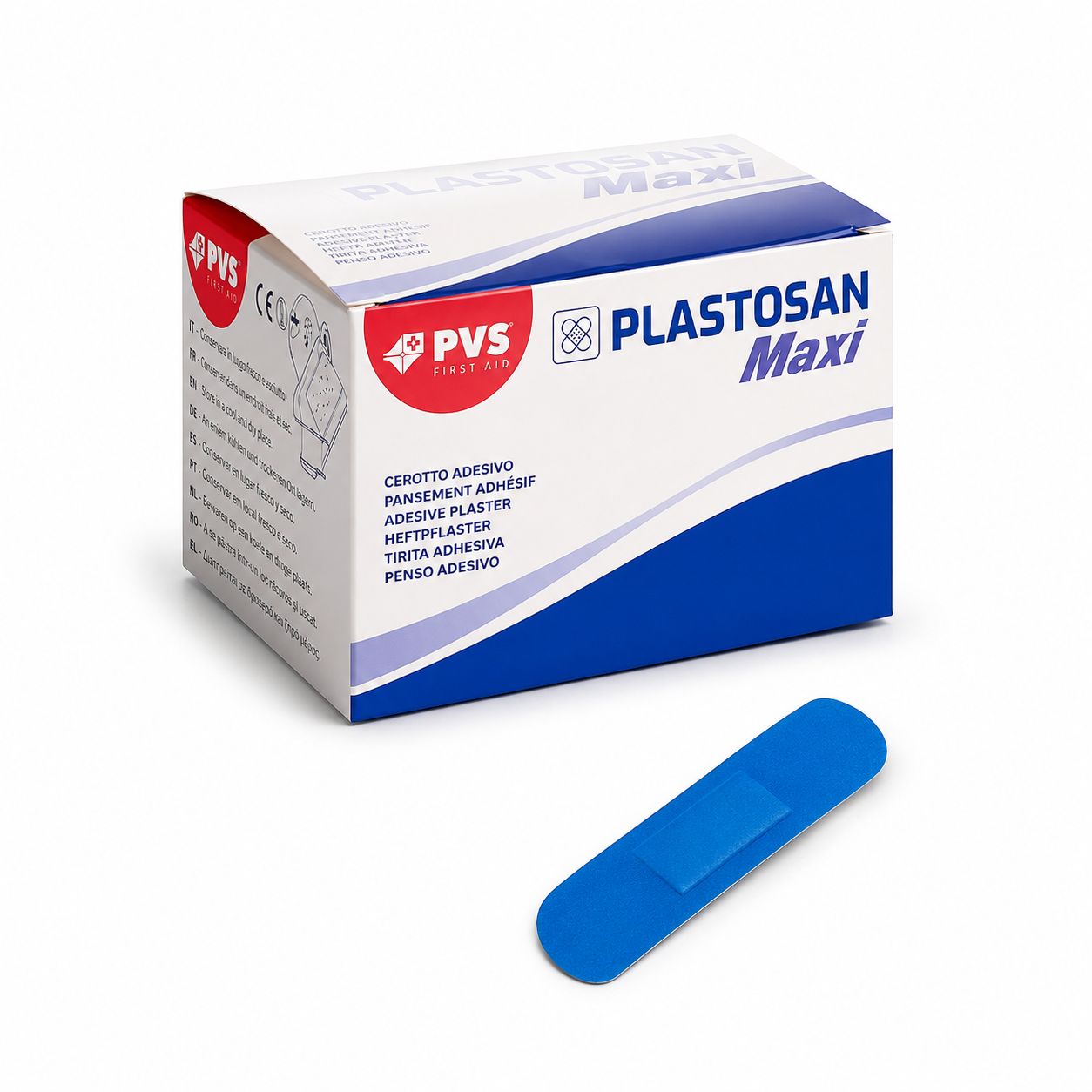 Confezione 100 cerotti BLU DETECTABLE non sterili.Misure: 7x2,5 cm