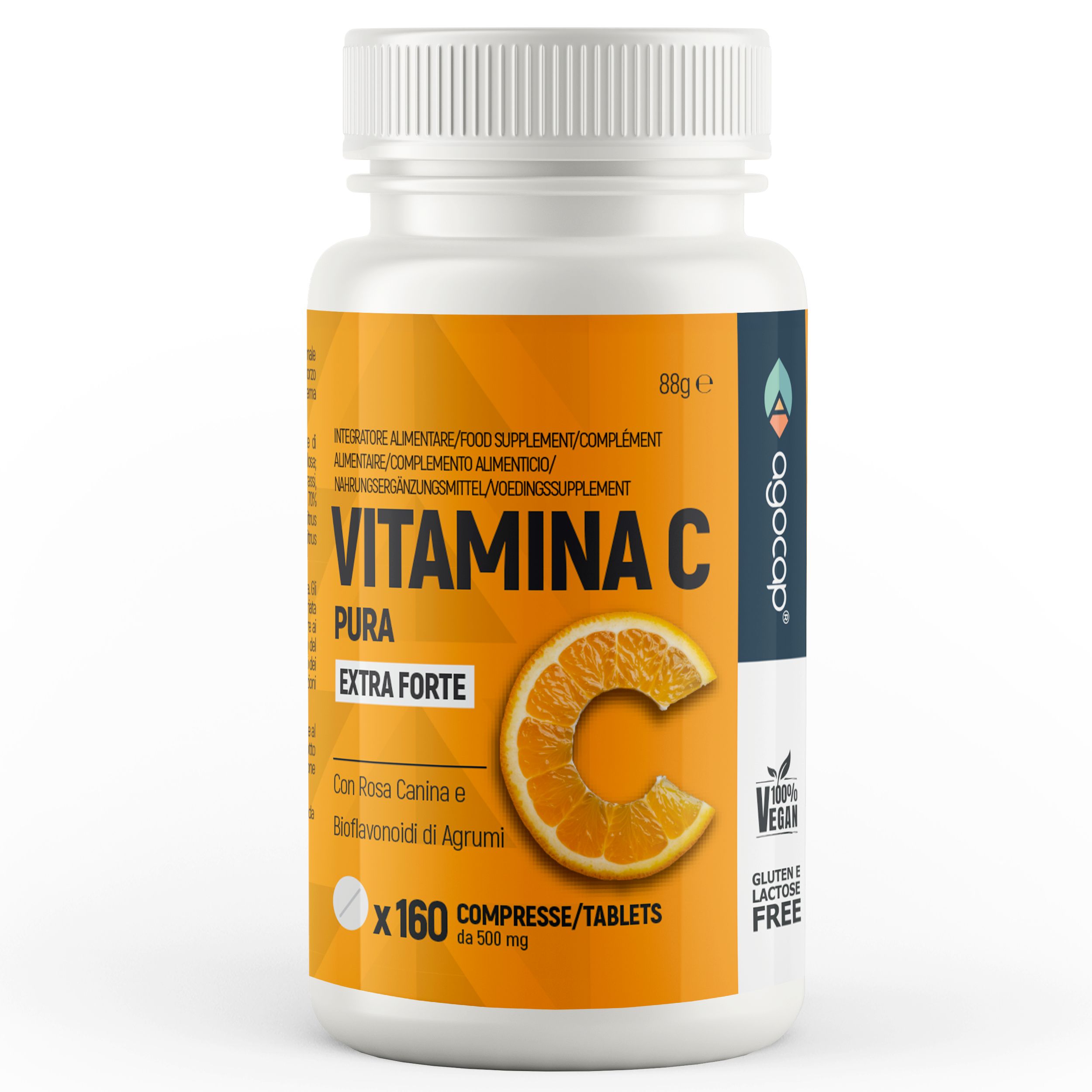 agocap - Vitamin C 500mg mit Bioflavonoiden aus Zitrusfrüchten und Hagebutten