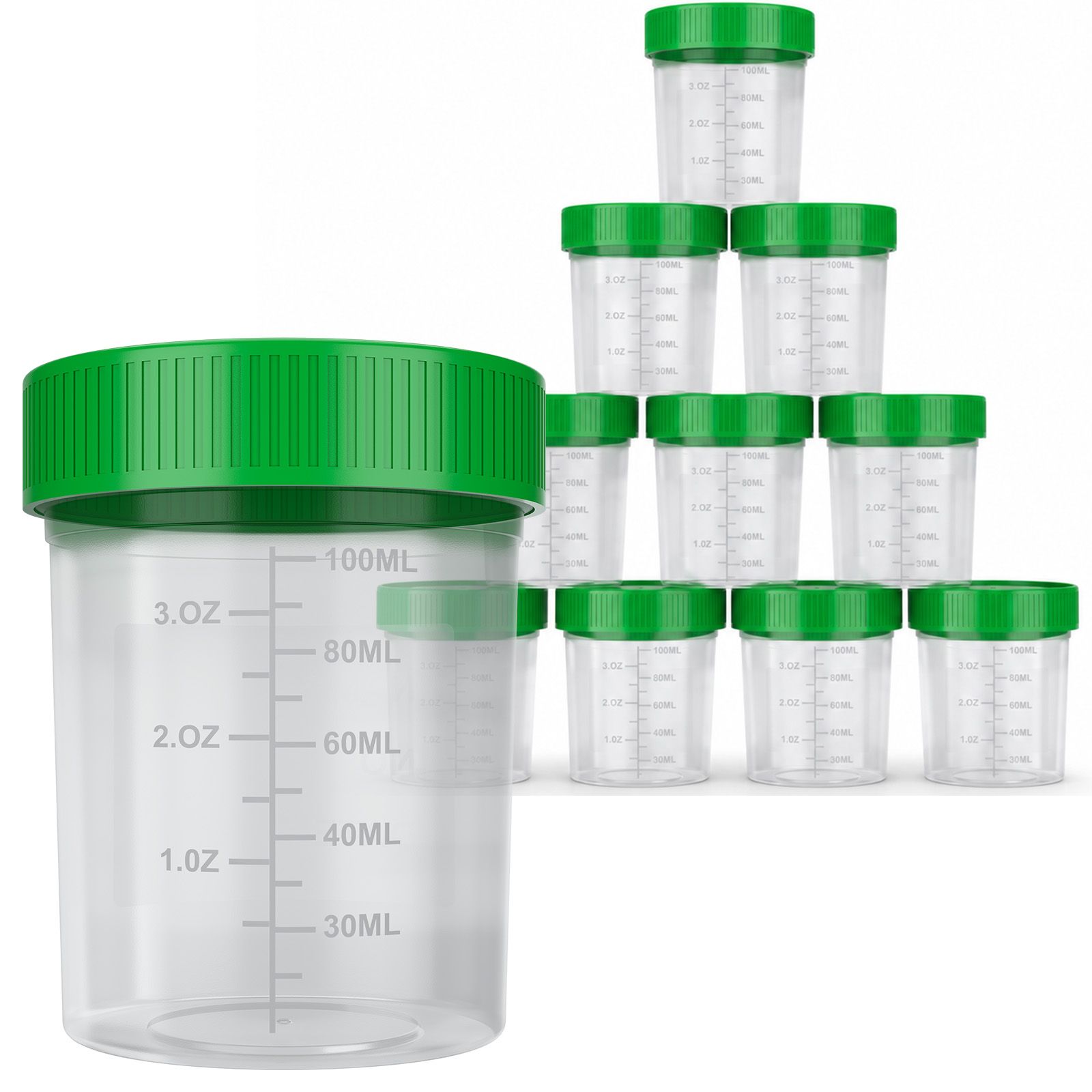 Bmut Urinbecher mit Schraubdeckel - Probenbecher 100ml 12 St